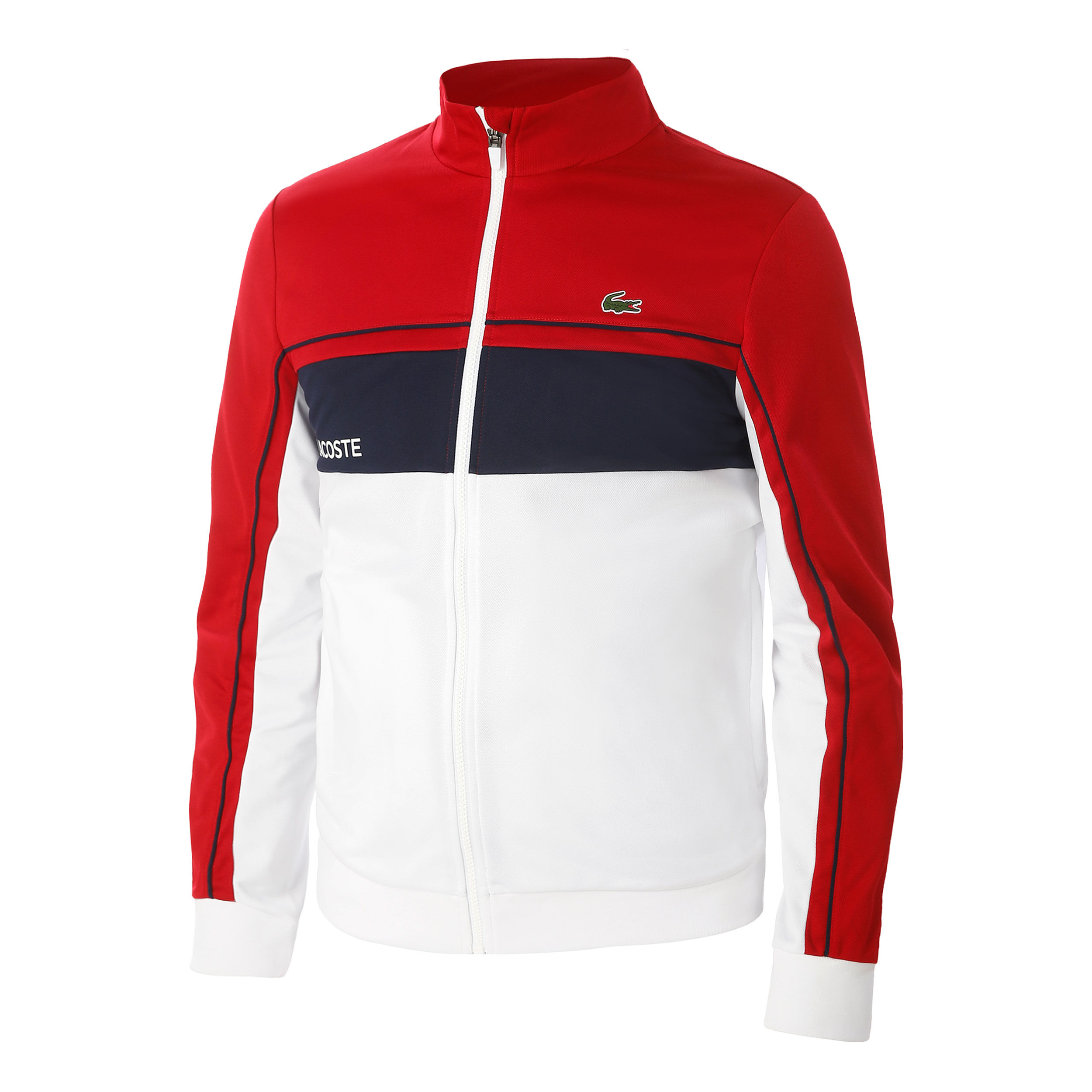 Training Jacket Men White Red