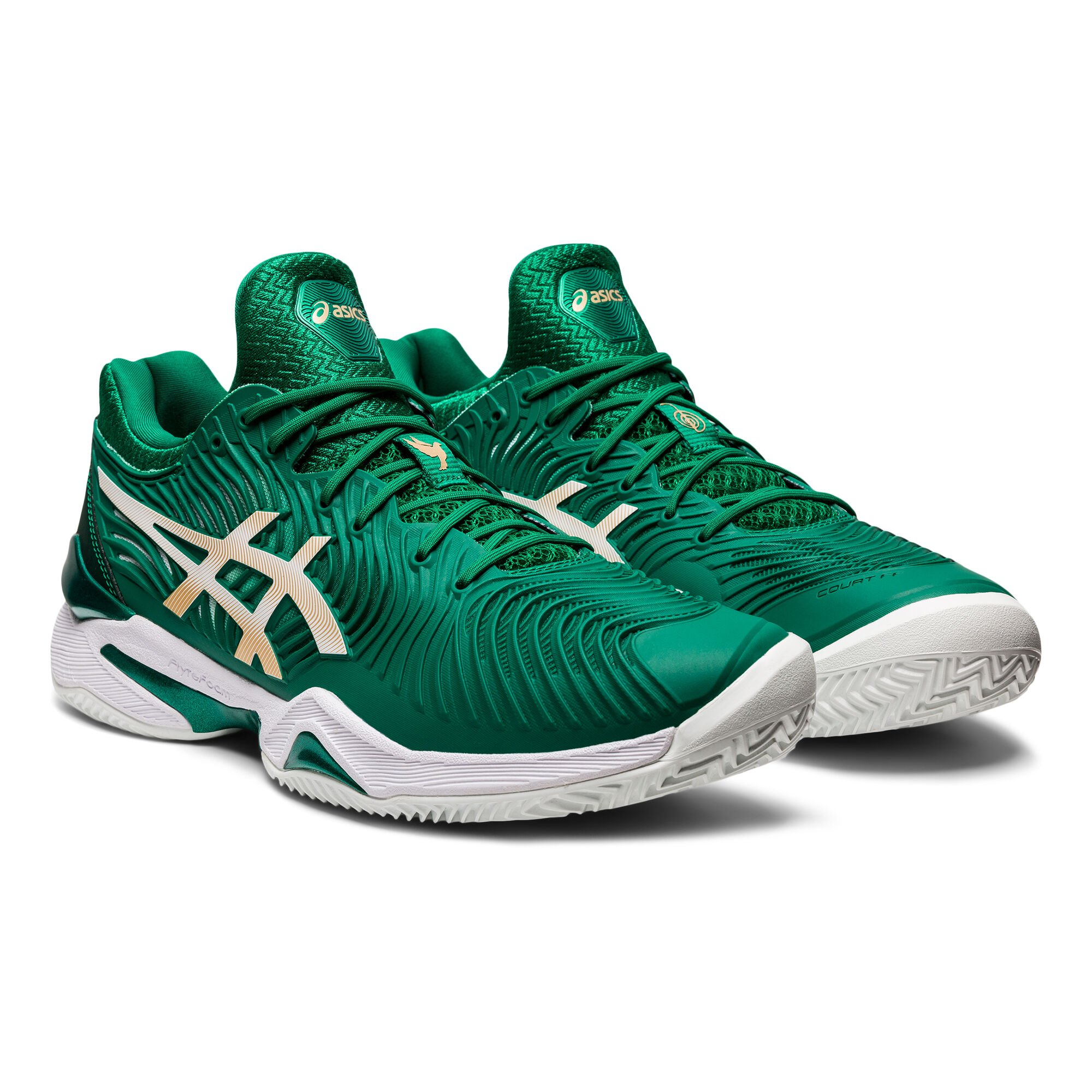 Buy ASICS Court FF Novak Clay Court Shoe Men Dark Green Gold online