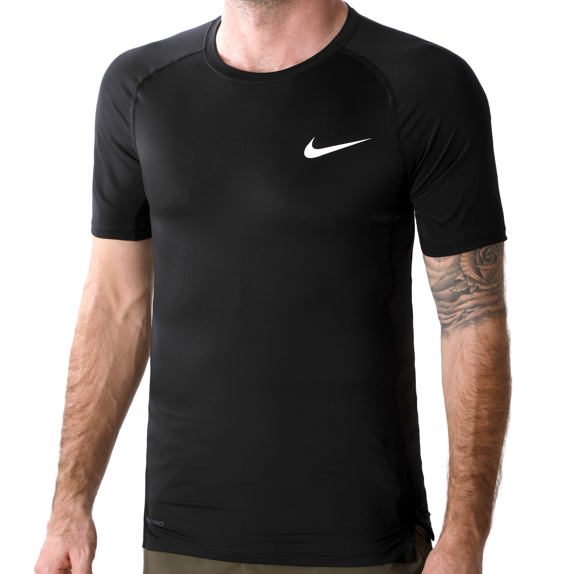 buy Nike Pro T-Shirt Men - Black, White online | Tennis-Point
