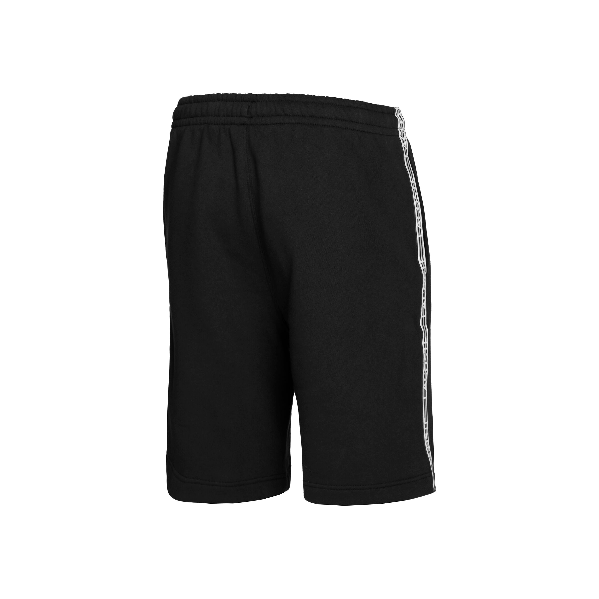 Mens black top and white shorts