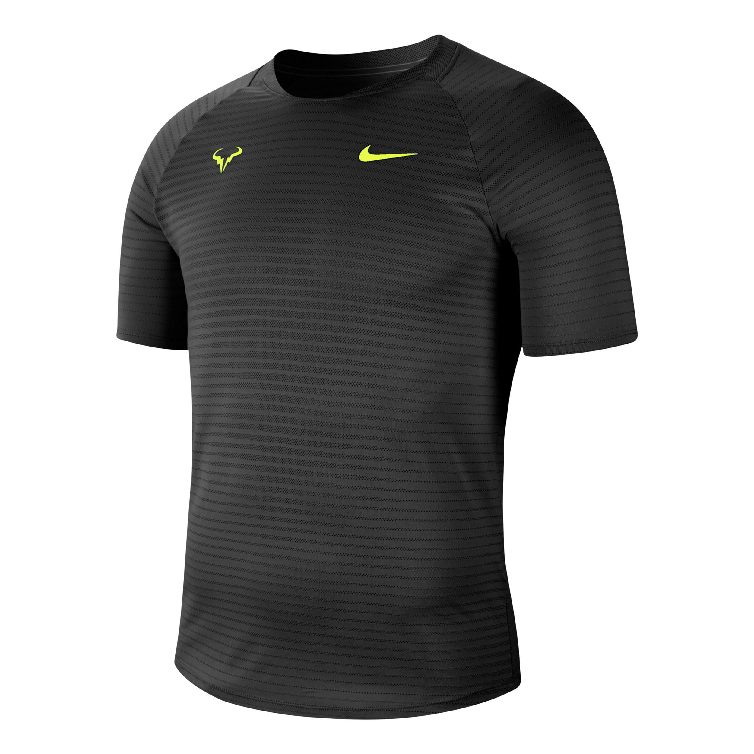 Buy Nike Rafael Nadal Court AeroReact Slam T Shirt Men Black Neon