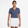 Court Heritage Crop Polo Women-Blue Grey