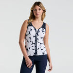 Original Penguin Clothing Original Penguin Riviera Floral Tank Top Women-Dark Blue