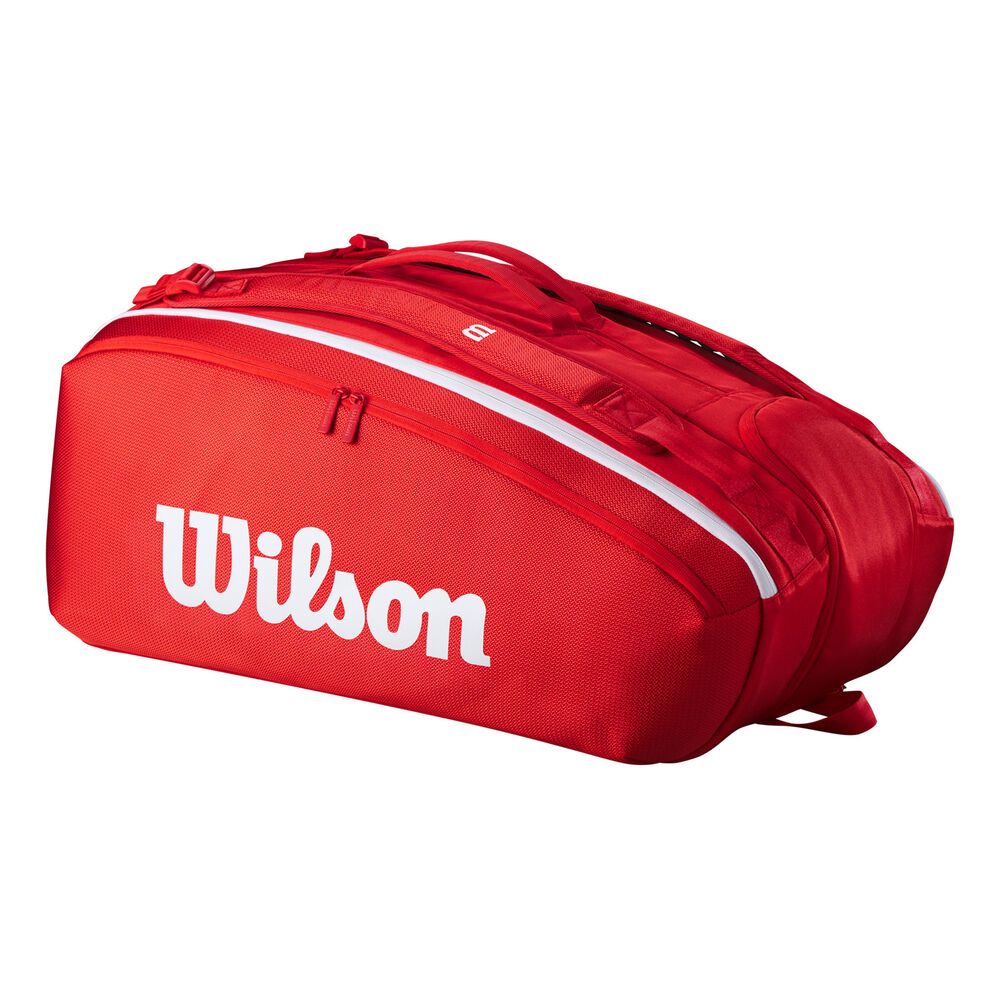 Wilson Tour Super Racket Bag 15 Pack-Red,White red Wilson Tour Super Racket Bag 15 Pack-Red,White red