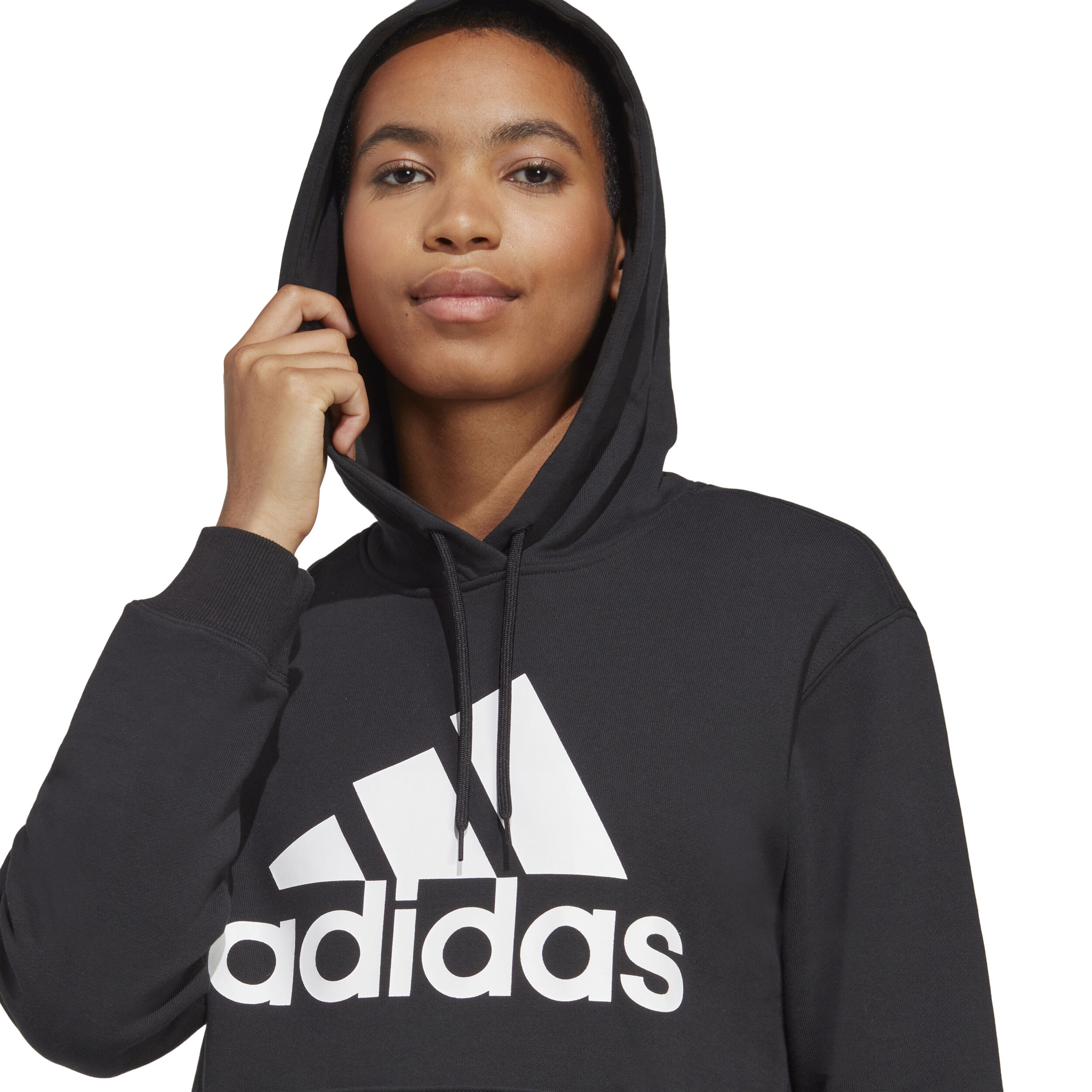 Big Logo Hoody Women Black White