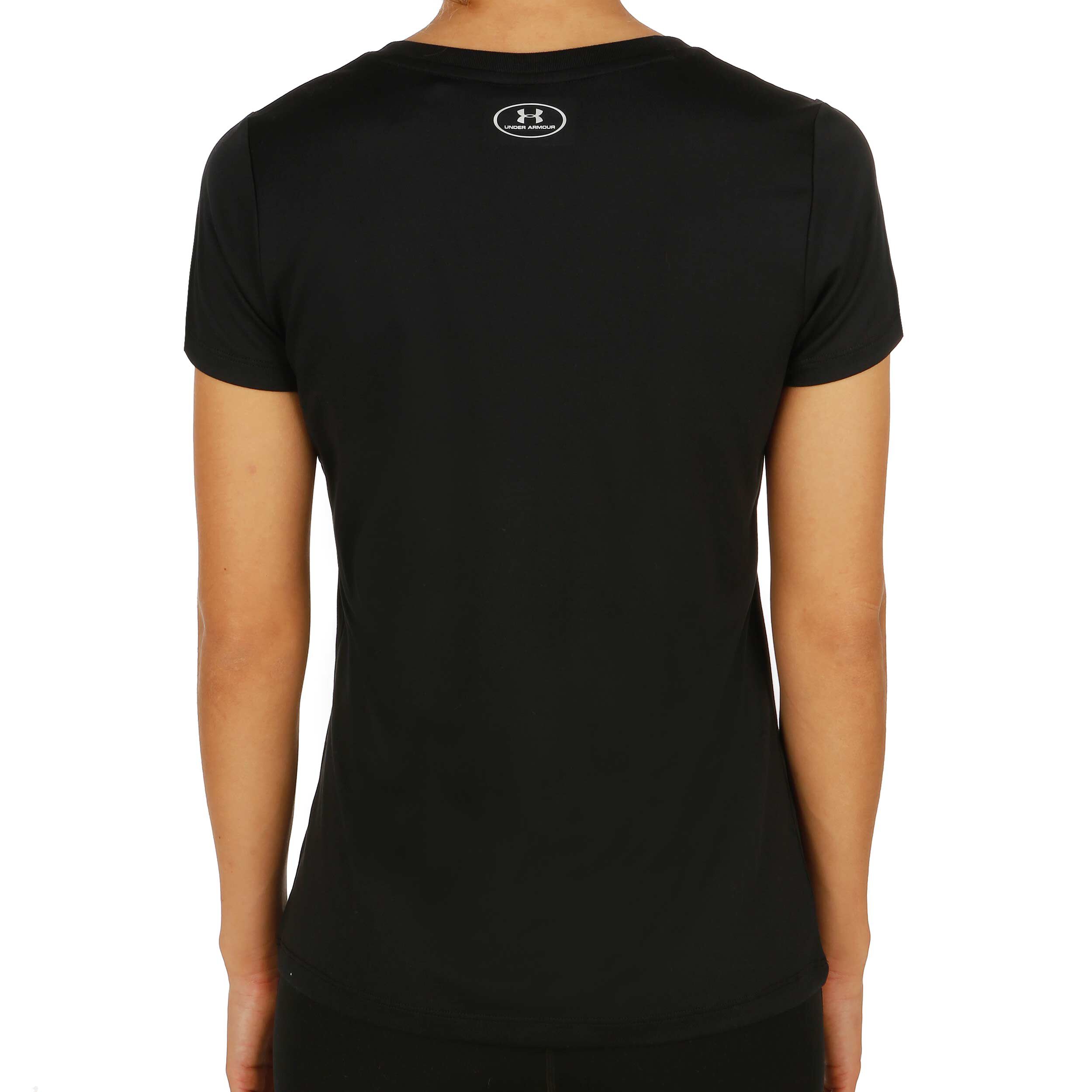Tech Solid T Shirt Women Black Silver