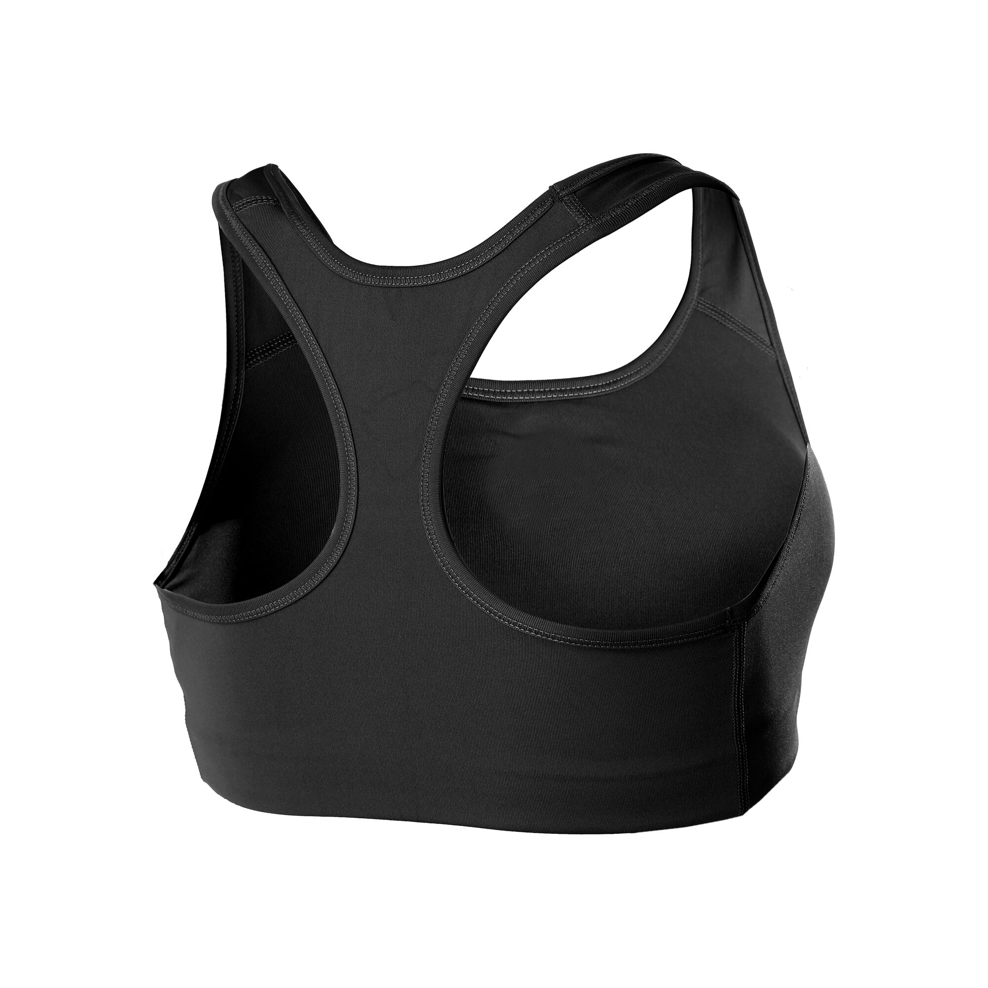 BLACK AND WHITE PADDED SPORTS BRA WITH PEOPLE FIT HEARTS