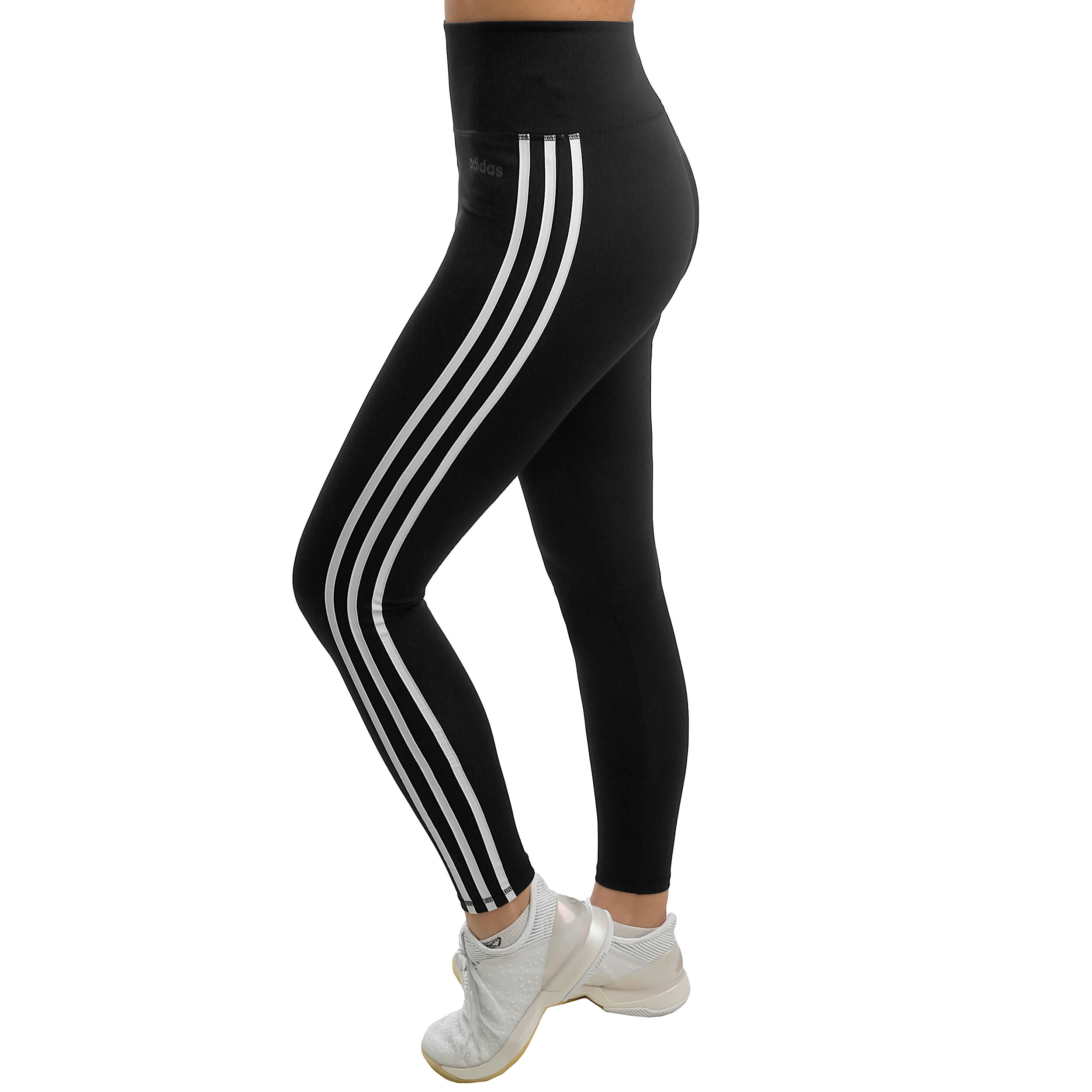 Adidas d2m three stripes shop long tights women s black