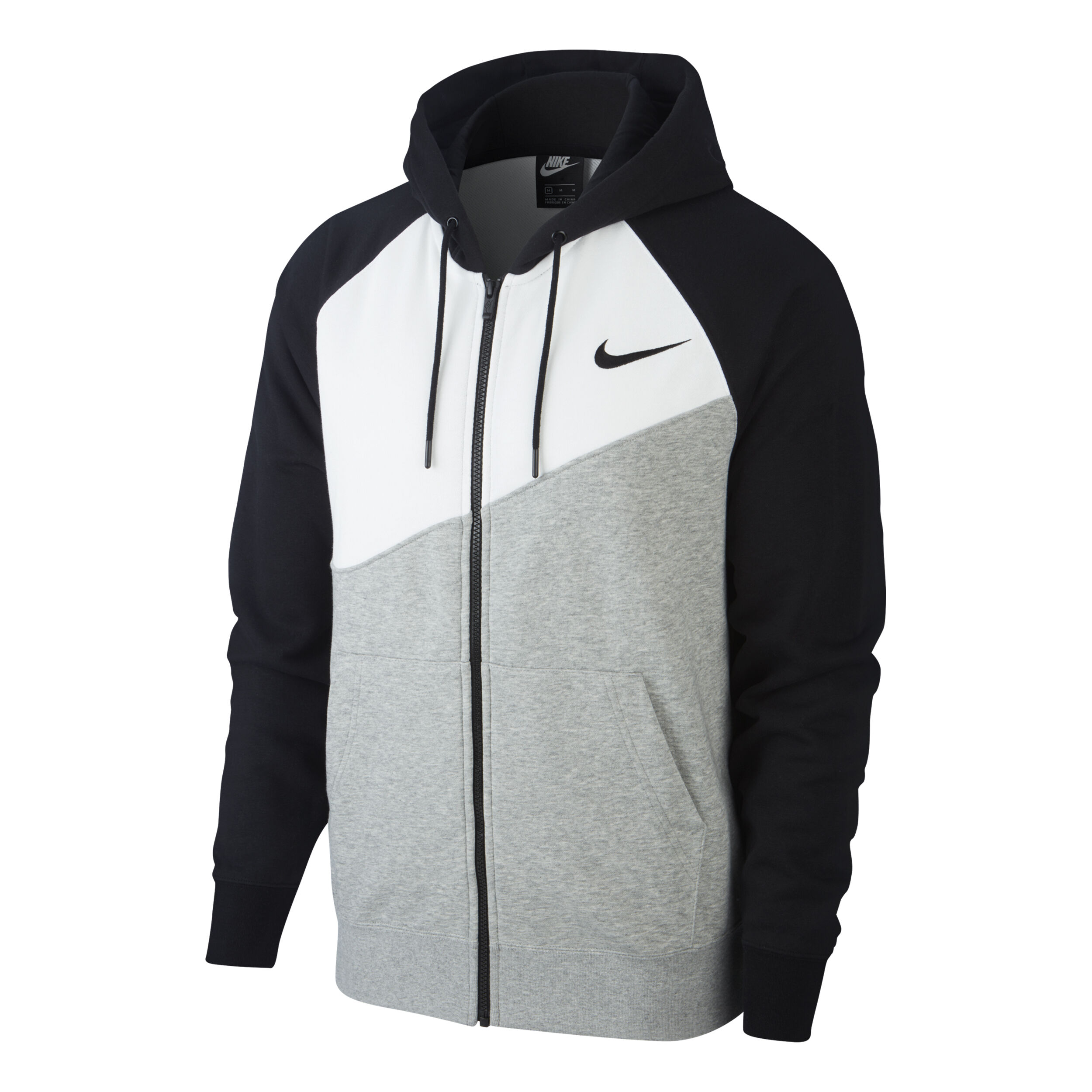 Buy Nike Sportswear Swoosh Full Zip Hoodie Men Lightgrey Black online Tennis Point UK