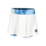 BIDI BADU Clothing BIDI BADU Watercolour Printed Wavy Skirt Women-White,Blue