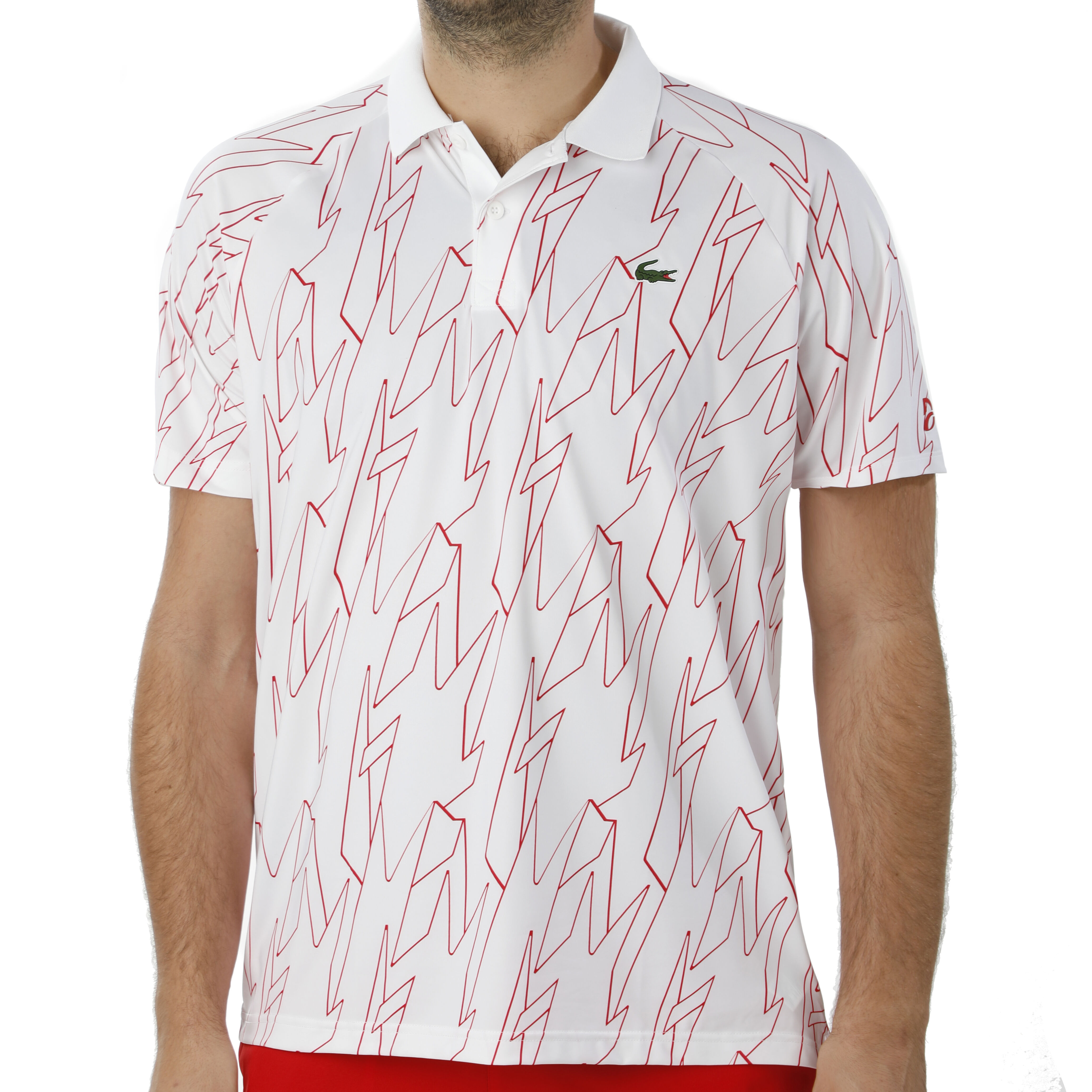 Novak Djokovic Polo Men White Red