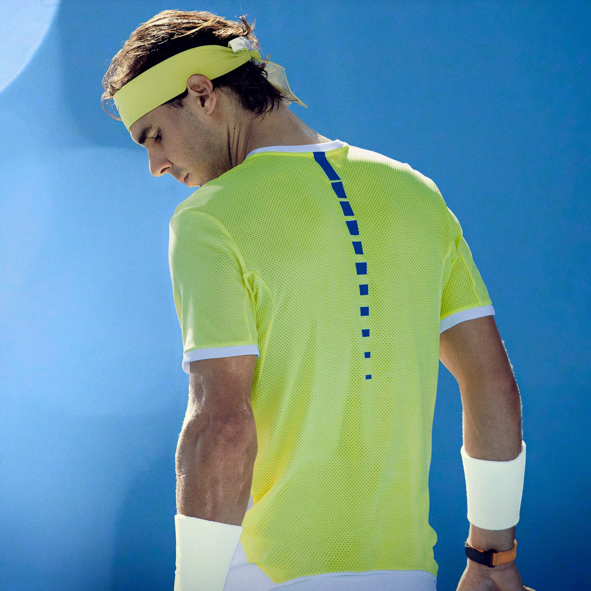 Buy Nike Rafael Nadal Challenger Premier Crew T Shirt Men White Yellow Online Tennis Point