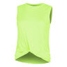 Twist Front Tank Top Women-Neon Green