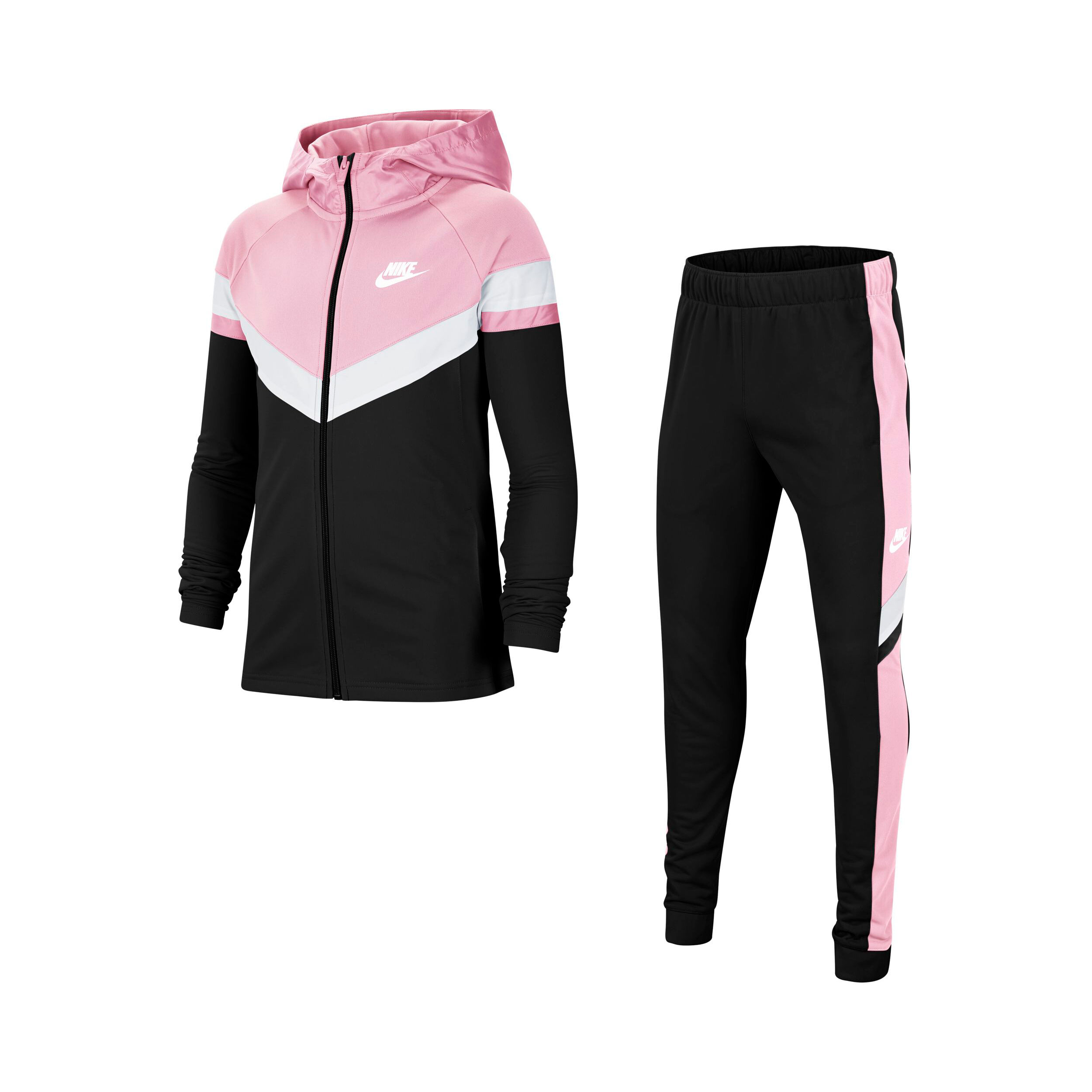 Girls black and pink nike sales