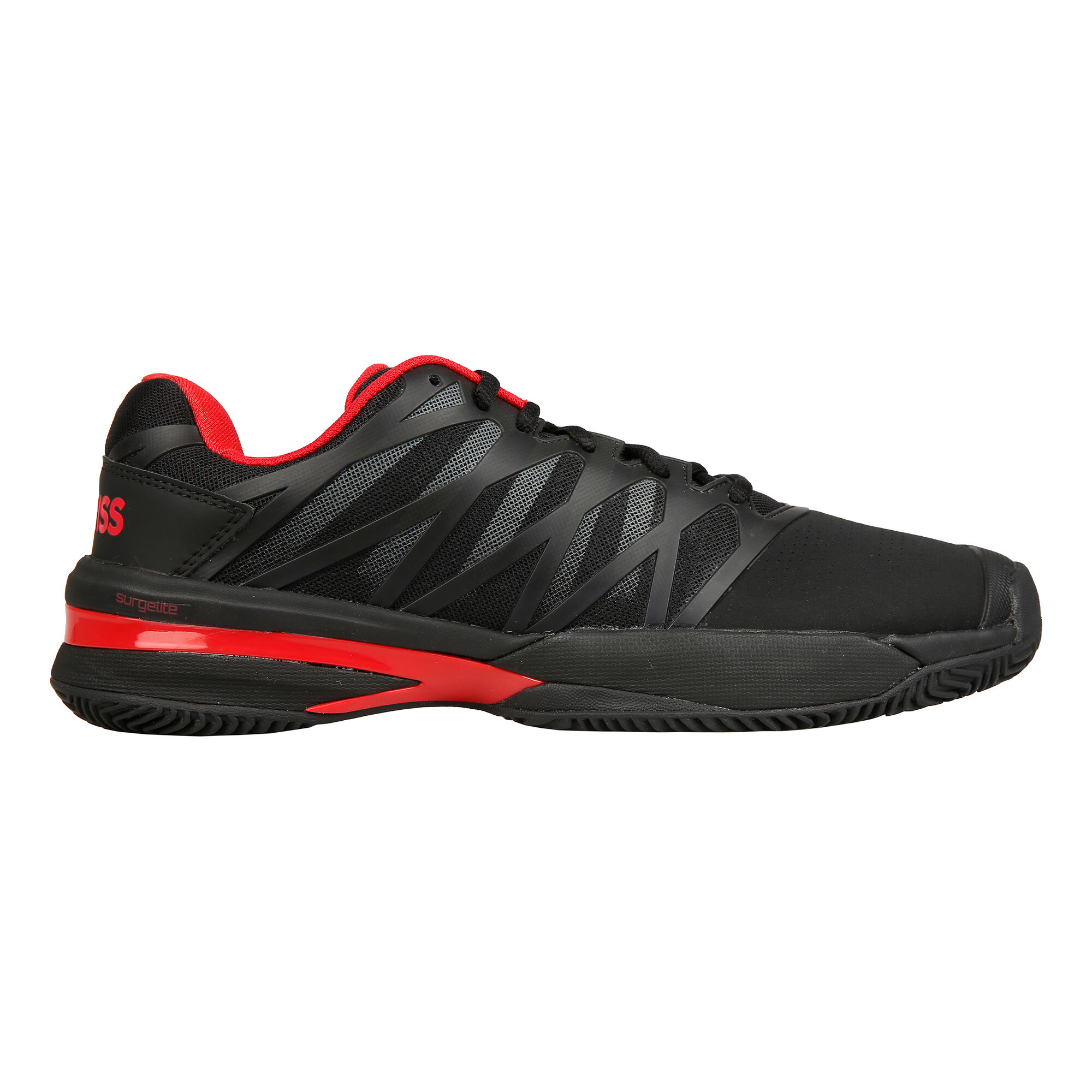 buy K-Swiss Ultrashot 2 HB Clay Court Shoe Men - Black, Lightred online ...