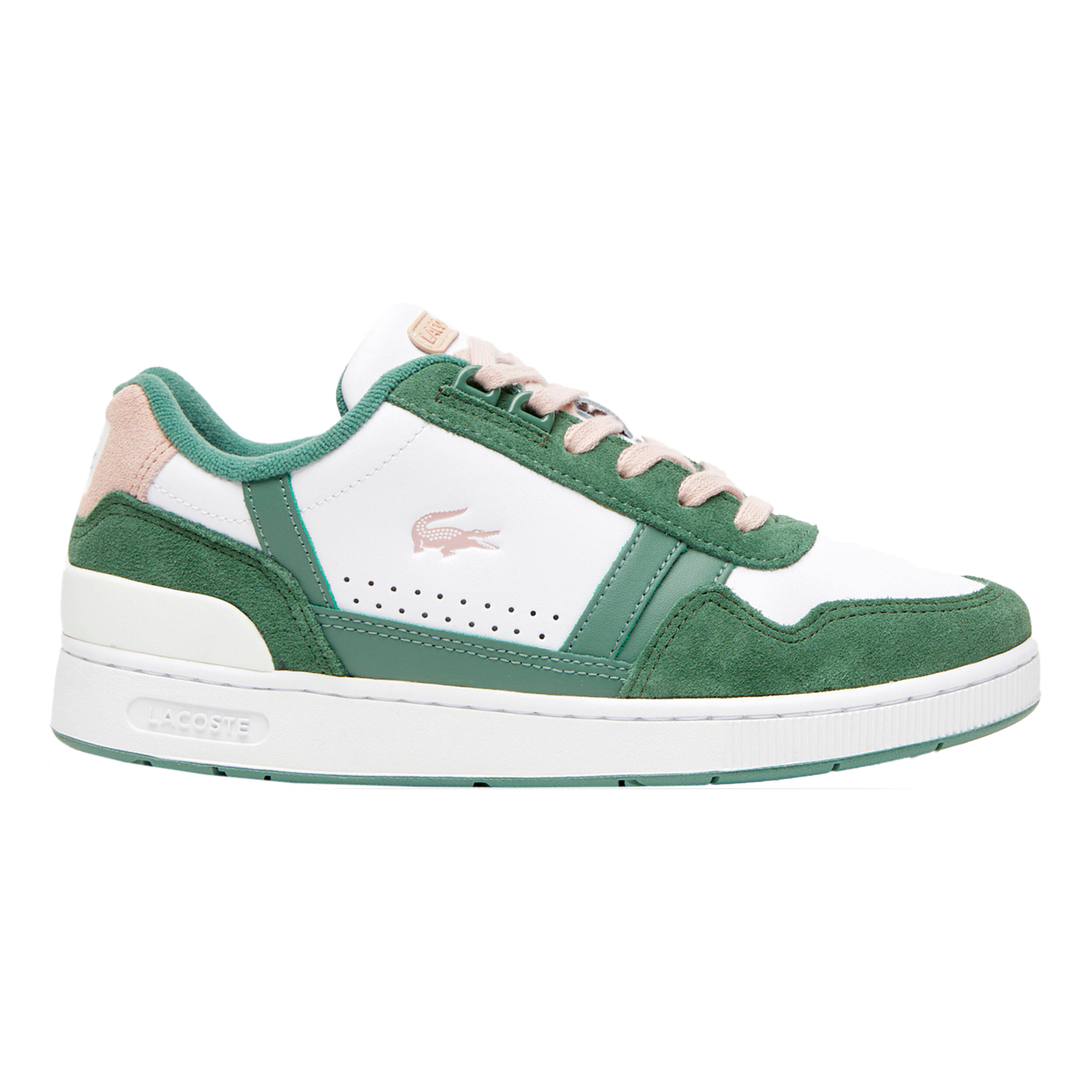 Lacoste white and green sneakers hot sale