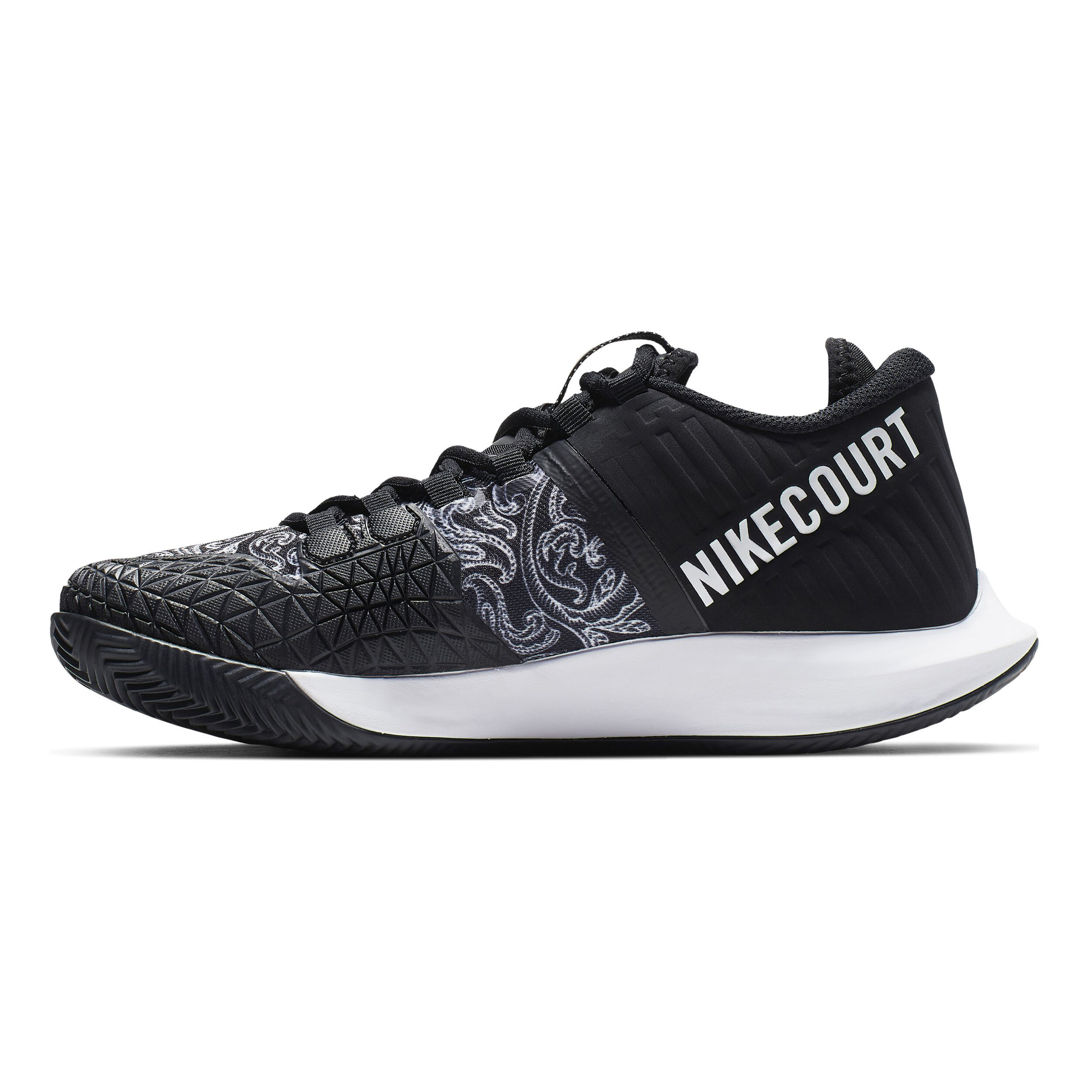 Nike women's court air zoom zero tennis shoes black and white store