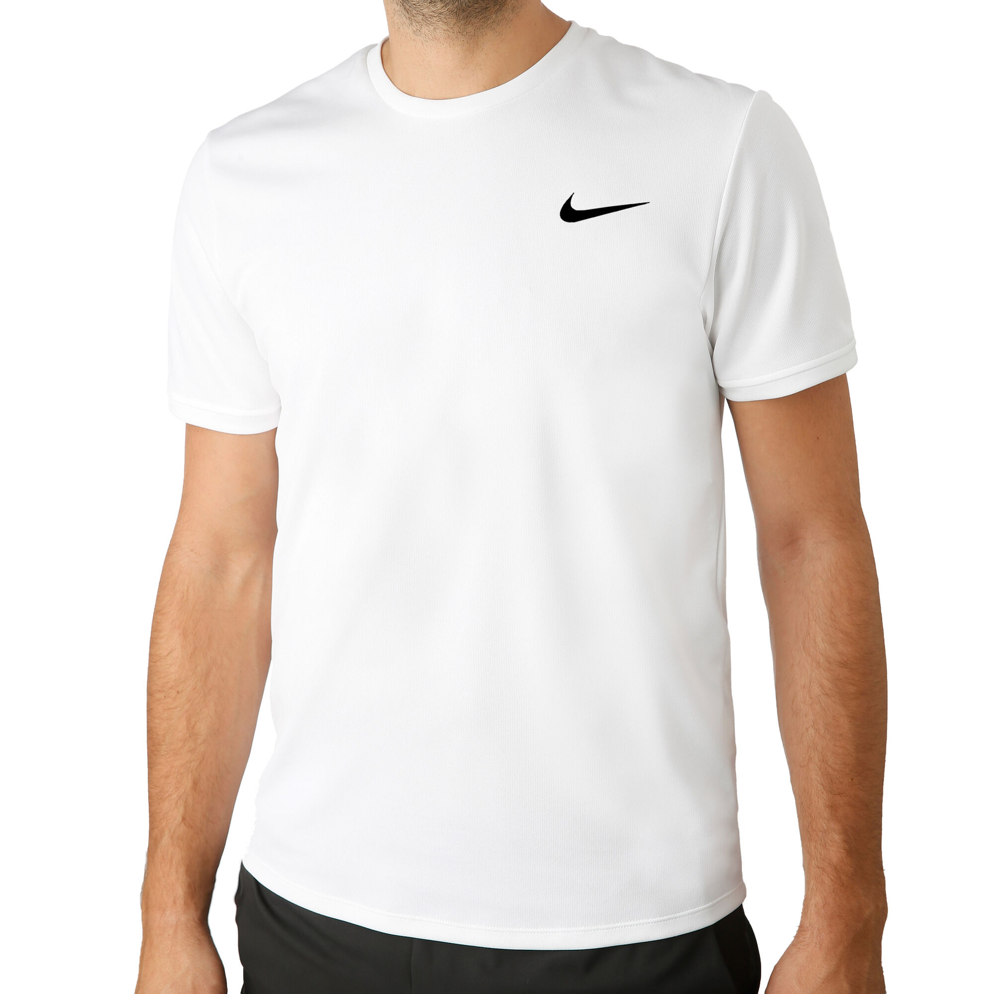 buy Nike Court Dry Colourblocked T-Shirt Men - White, Black online ...