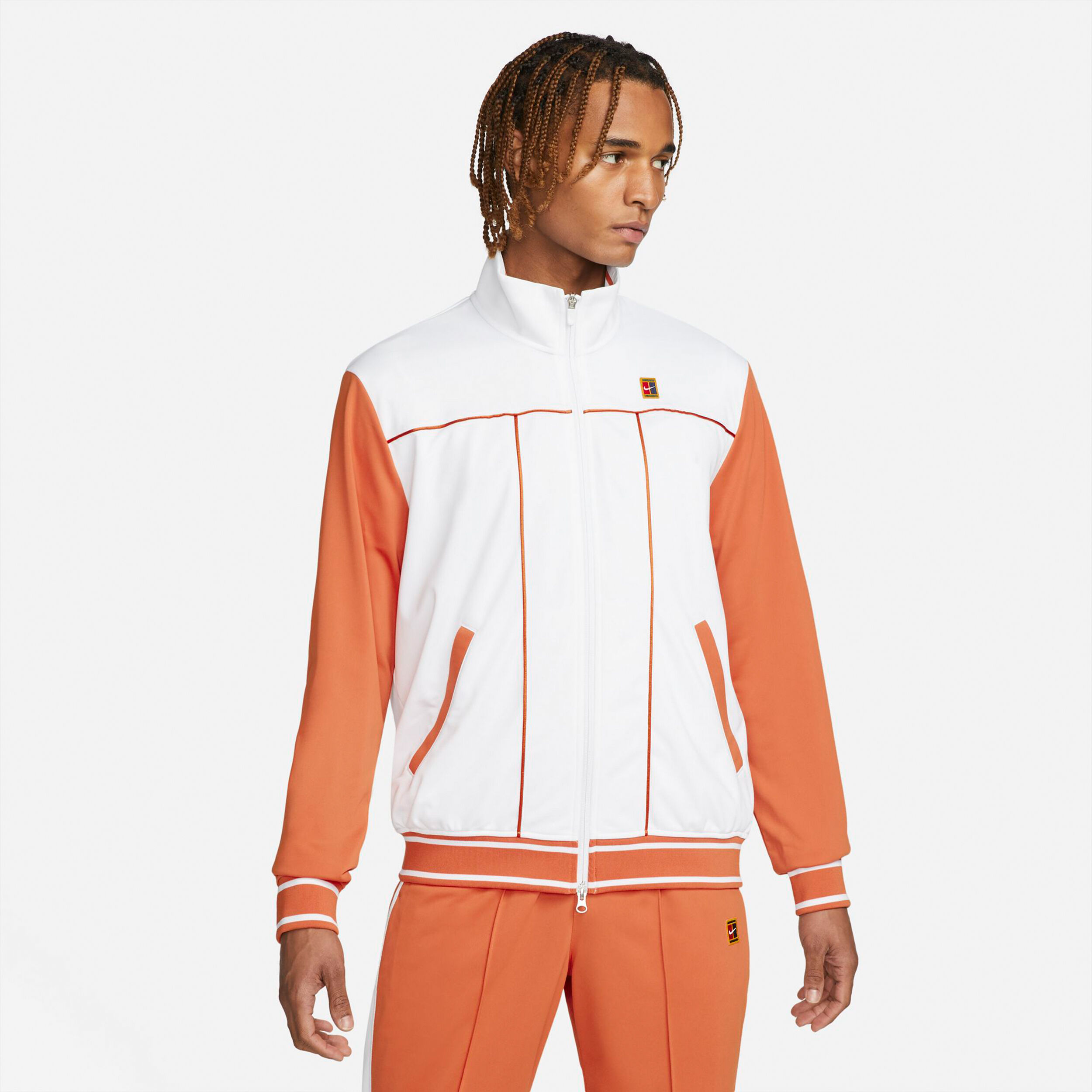 Orange and hotsell white jacket