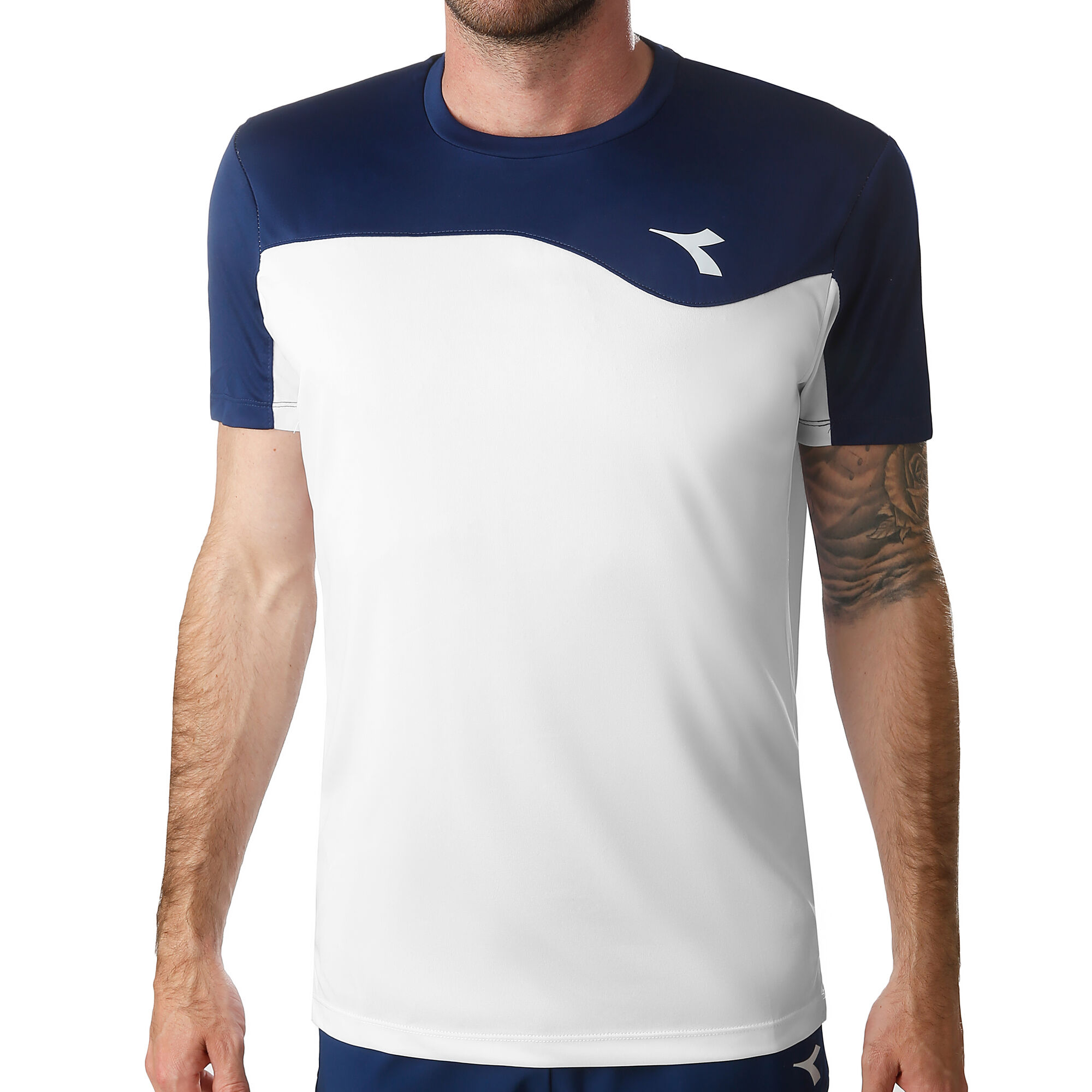 buy Diadora Team T-Shirt Men - White, Dark Blue online | Tennis-Point