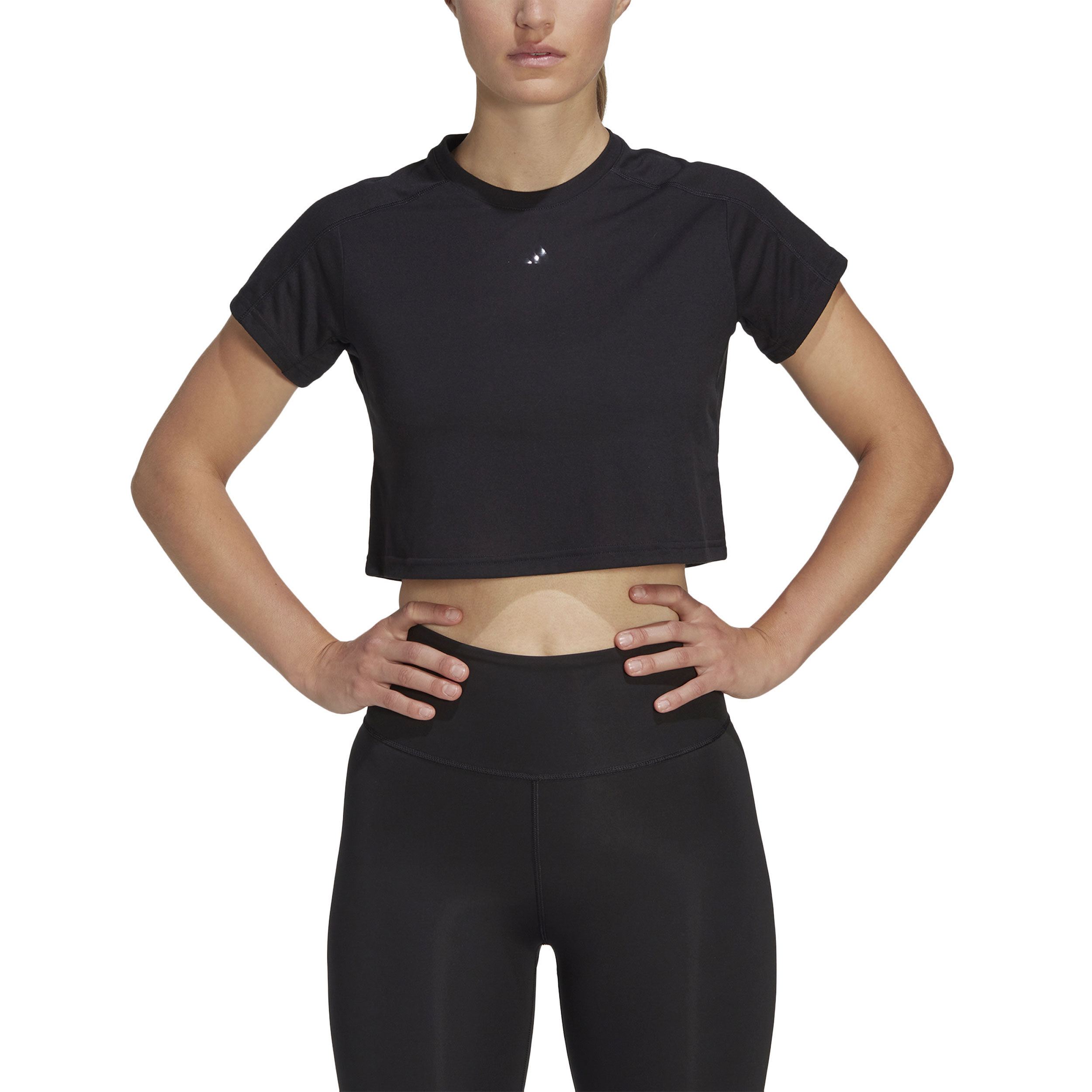 Cropped adidas tee on sale