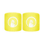 Quiet Please Tennis apparel Quiet Please Short Wristband - 2 Pack Unisex-yellow, white