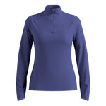 Odlo Clothing Odlo Zeroweight Warm Mid Layer 1/2 Zip Running Shirt Women-Blue