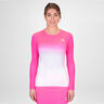 Crew Gradiant Long Sleeve Women-Pink,White