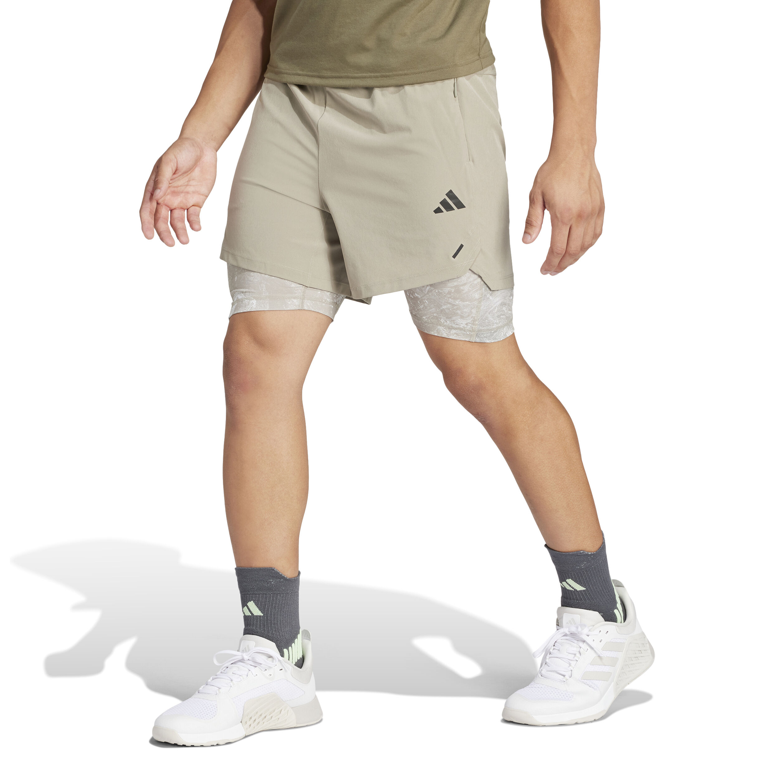 Woven Power 2in1 Shorts Men Beige