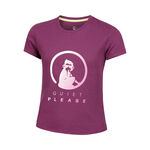 Quiet Please Clothing Quiet Please Baseline Logo T-Shirt Girls-Berry,Pink