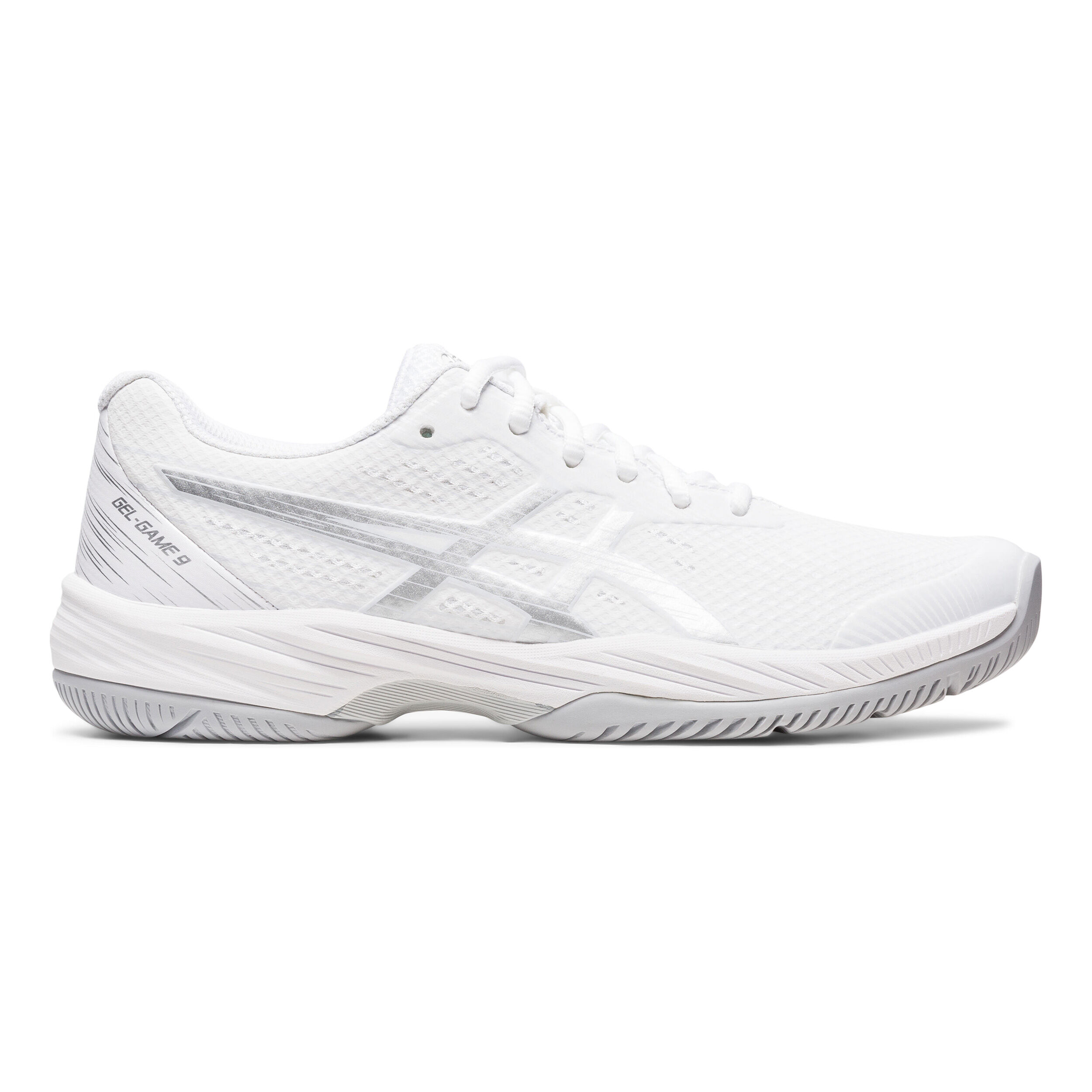 Buy ASICS Gel Game 9 All Court Shoe Women White Silver online Tennis Point UK