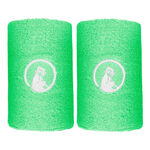 Quiet Please Tennis apparel Quiet Please Long Wristband - 2 Pack Unisex-green, white