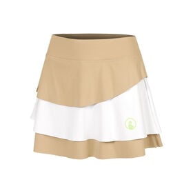 Image of Wild Flounce Skirt Women-Beige,White