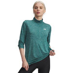 Under Armour Clothing Under Armour Tech 1/2 Zip-Twist Long sleeve Women-green, white
