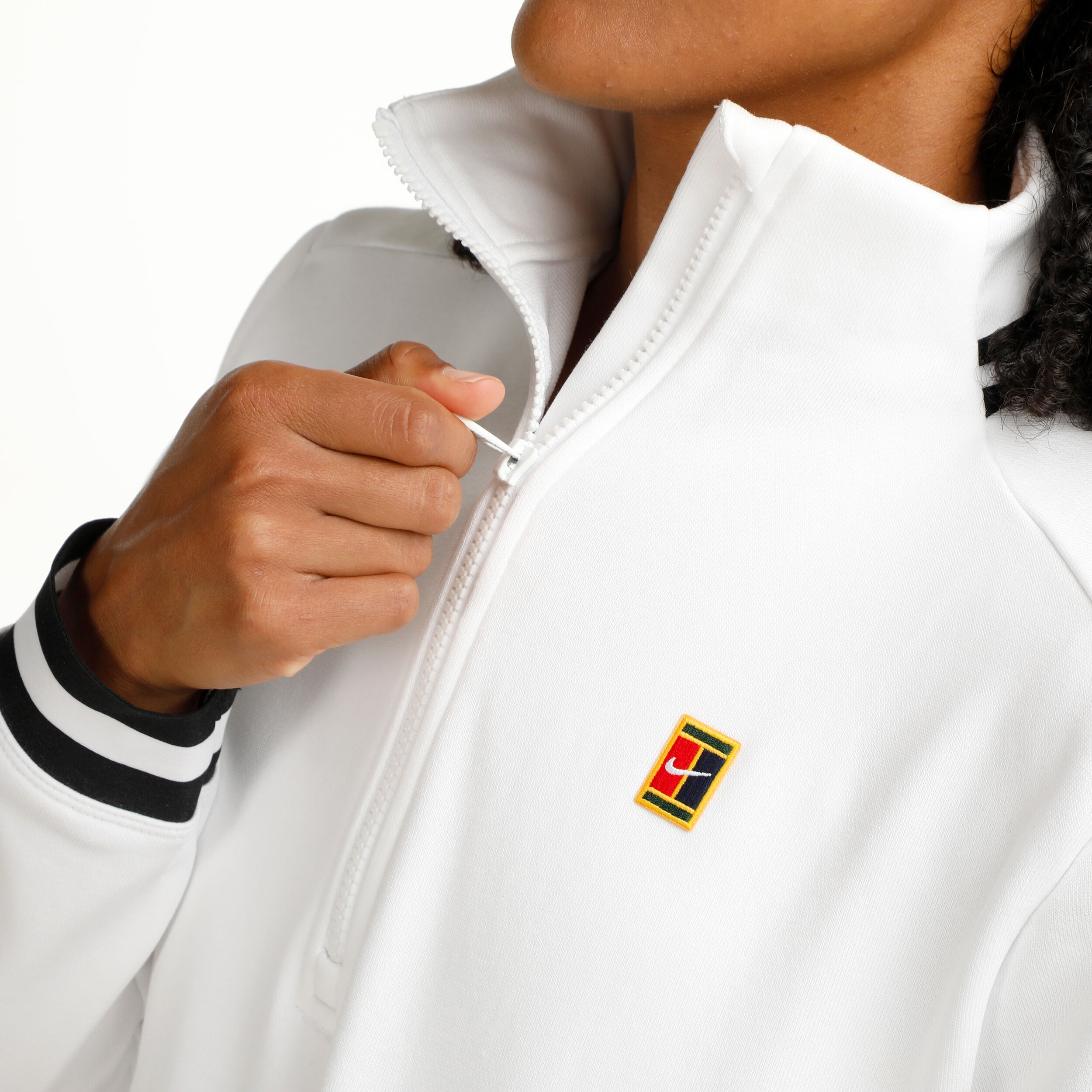 Buy Nike Dri Fit Court Heritage 1 4 Zip Sweatshirt Women White online Tennis Point UK