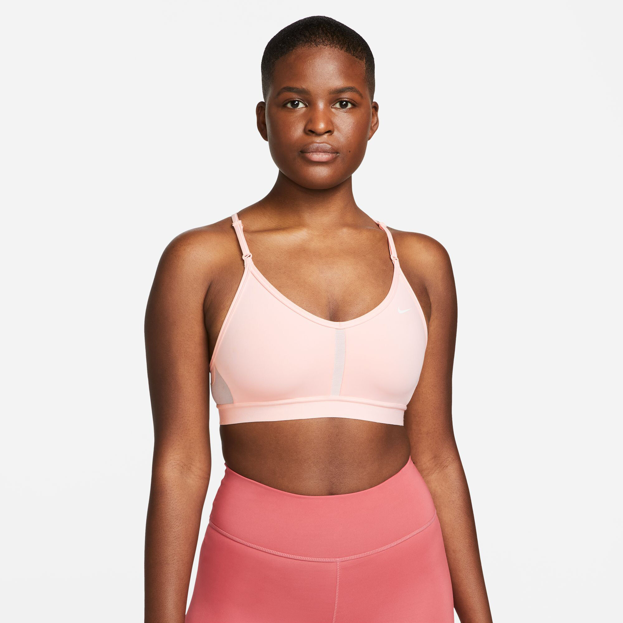 Nike indy shop pink sports bra