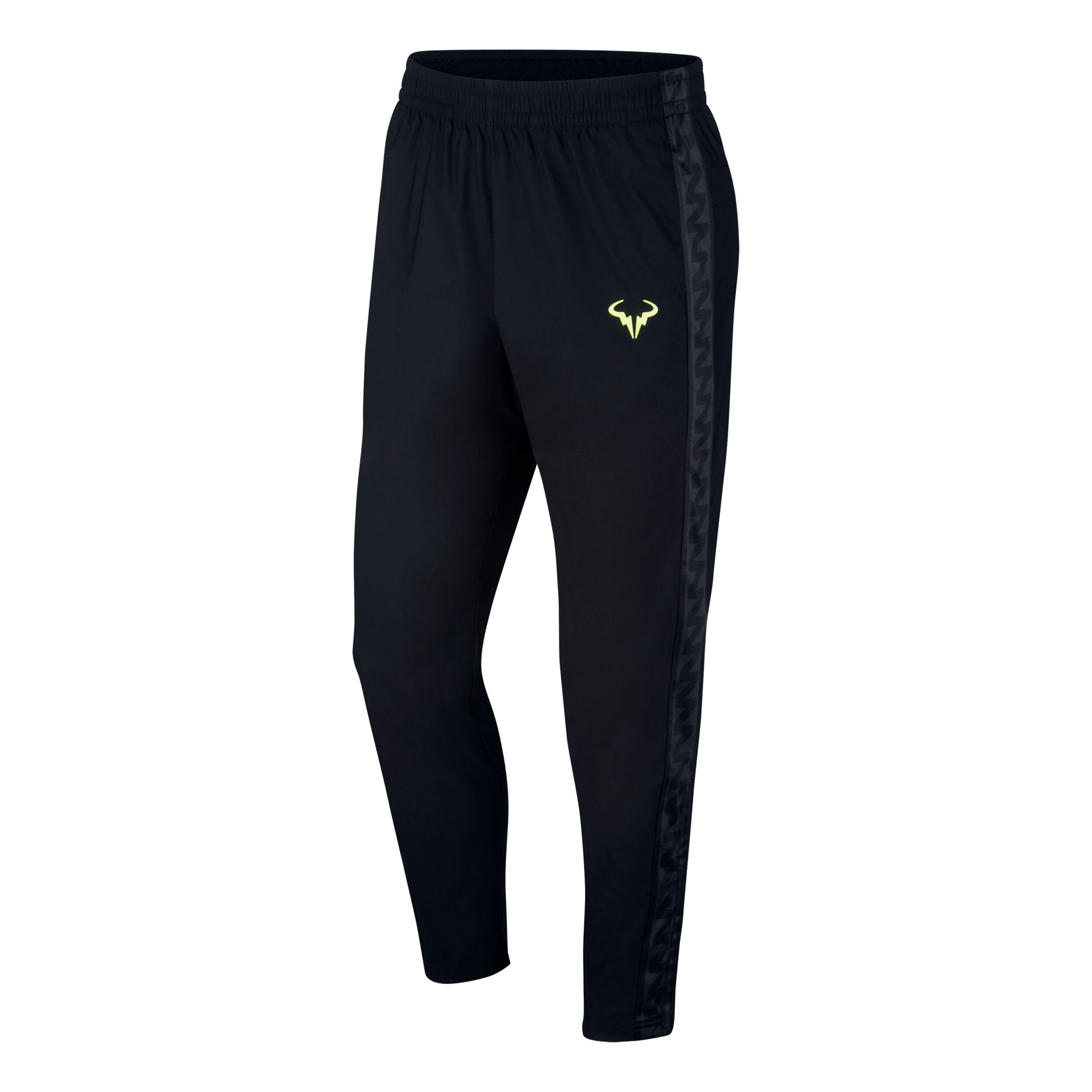 Rafael Nadal Court Training Pants Men Black Neon Yellow