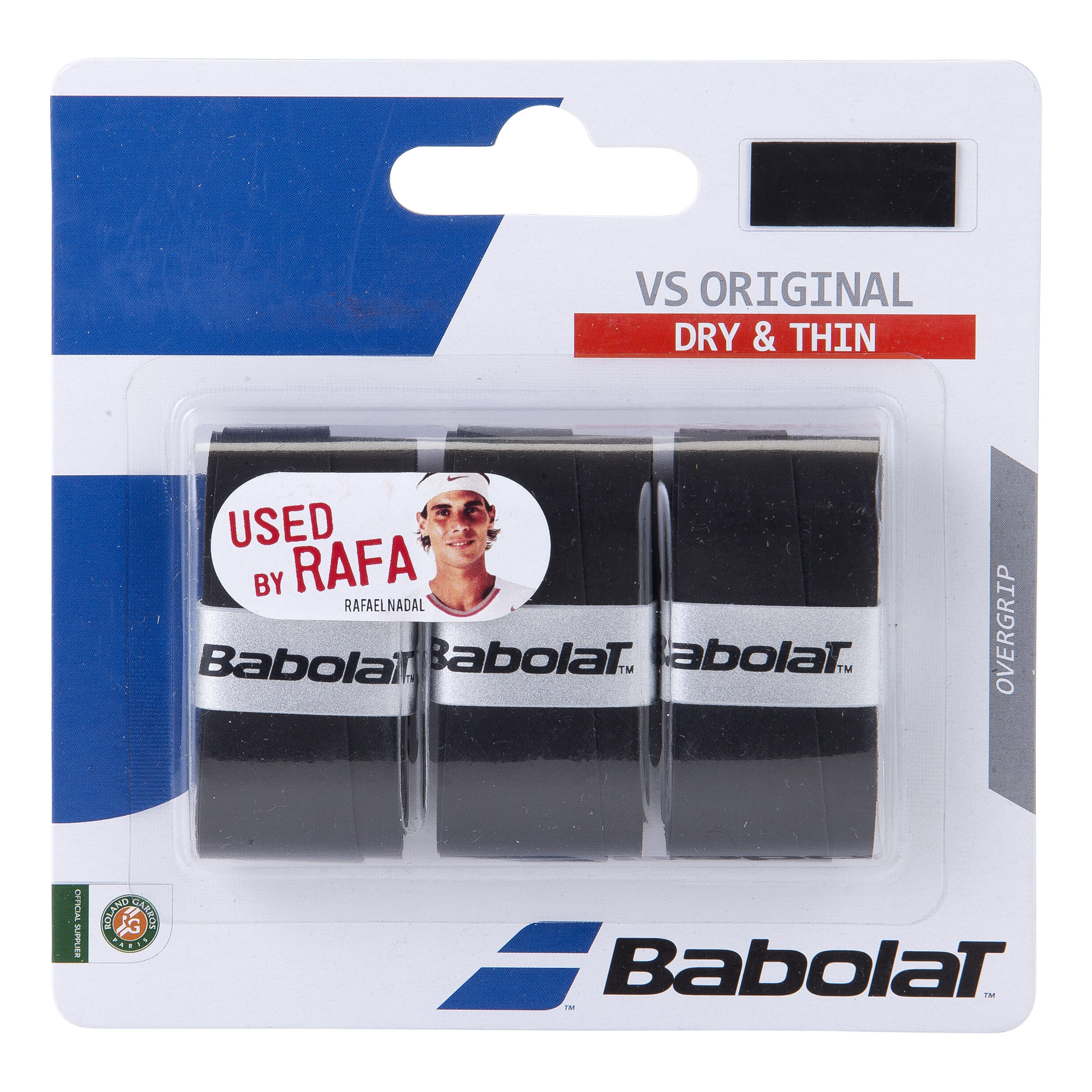 Buy Babolat VS Grip Original 3 Pack Black online Tennis Point UK
