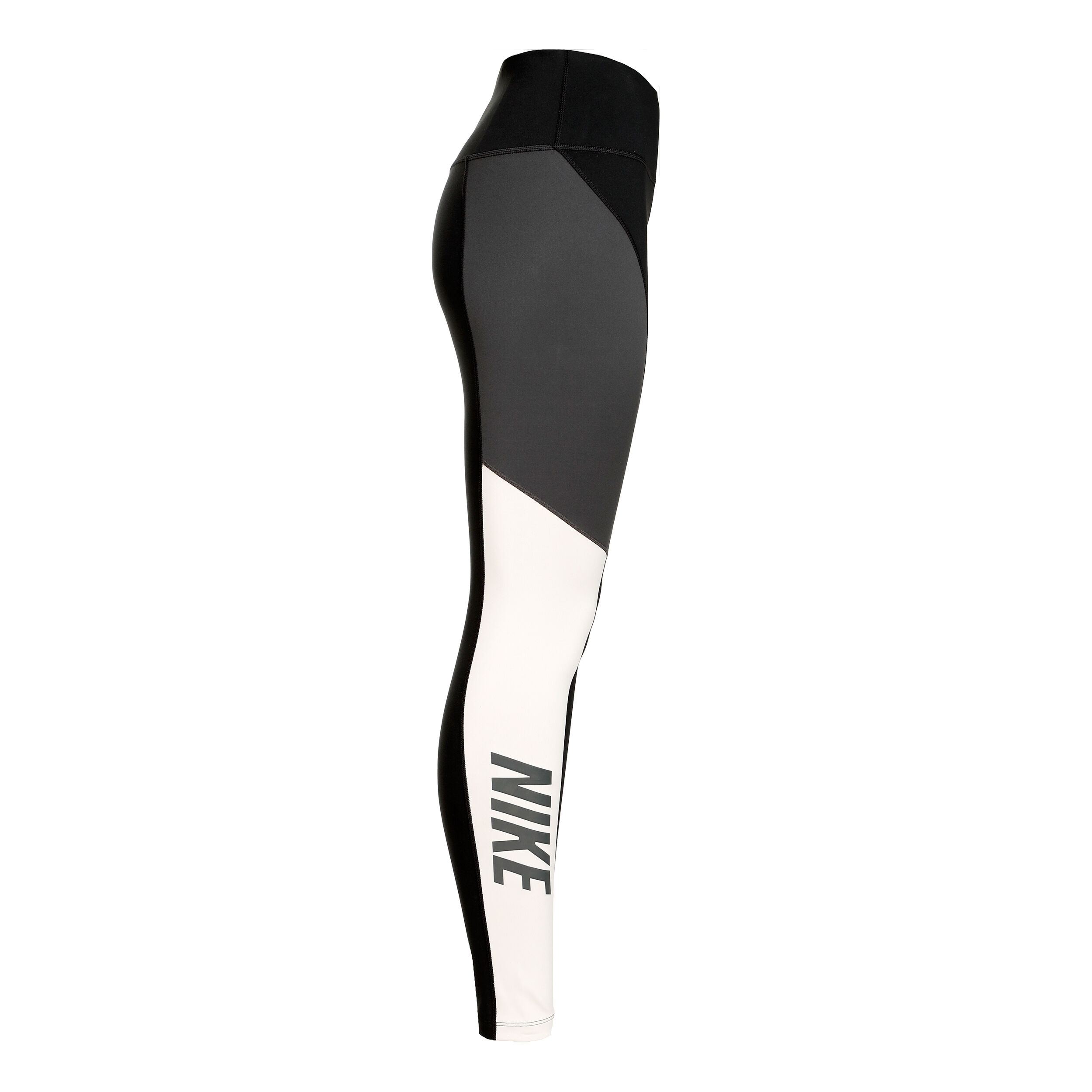 Dri Fit One Mid Rise Color Block Tight Women Black Grey