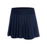 Love Pleated Skirt Women-dark blue