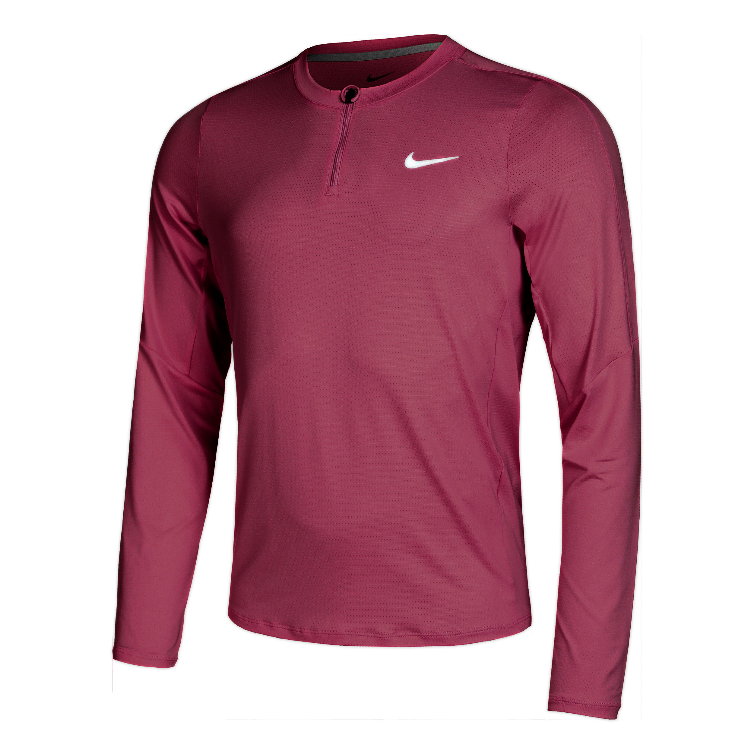 Court Advantage Dri Fit Half Zip Long Sleeve Men Berry