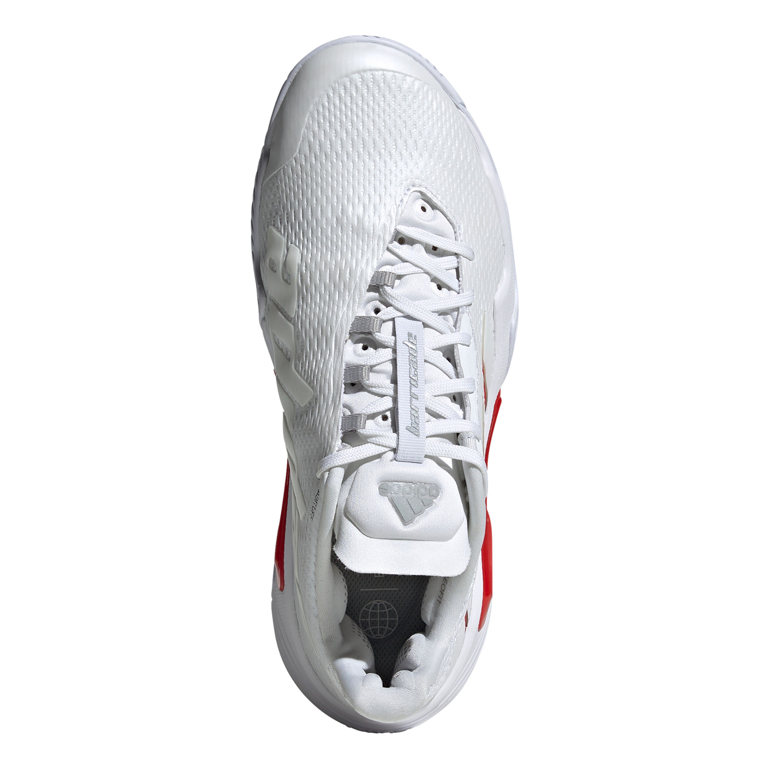 Adidas barricade 2018 boost white/silver men's shoes clearance