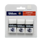 Wilson Overgrips Wilson Pro Overgrip Roland Garros 3 Pack-White,Blue