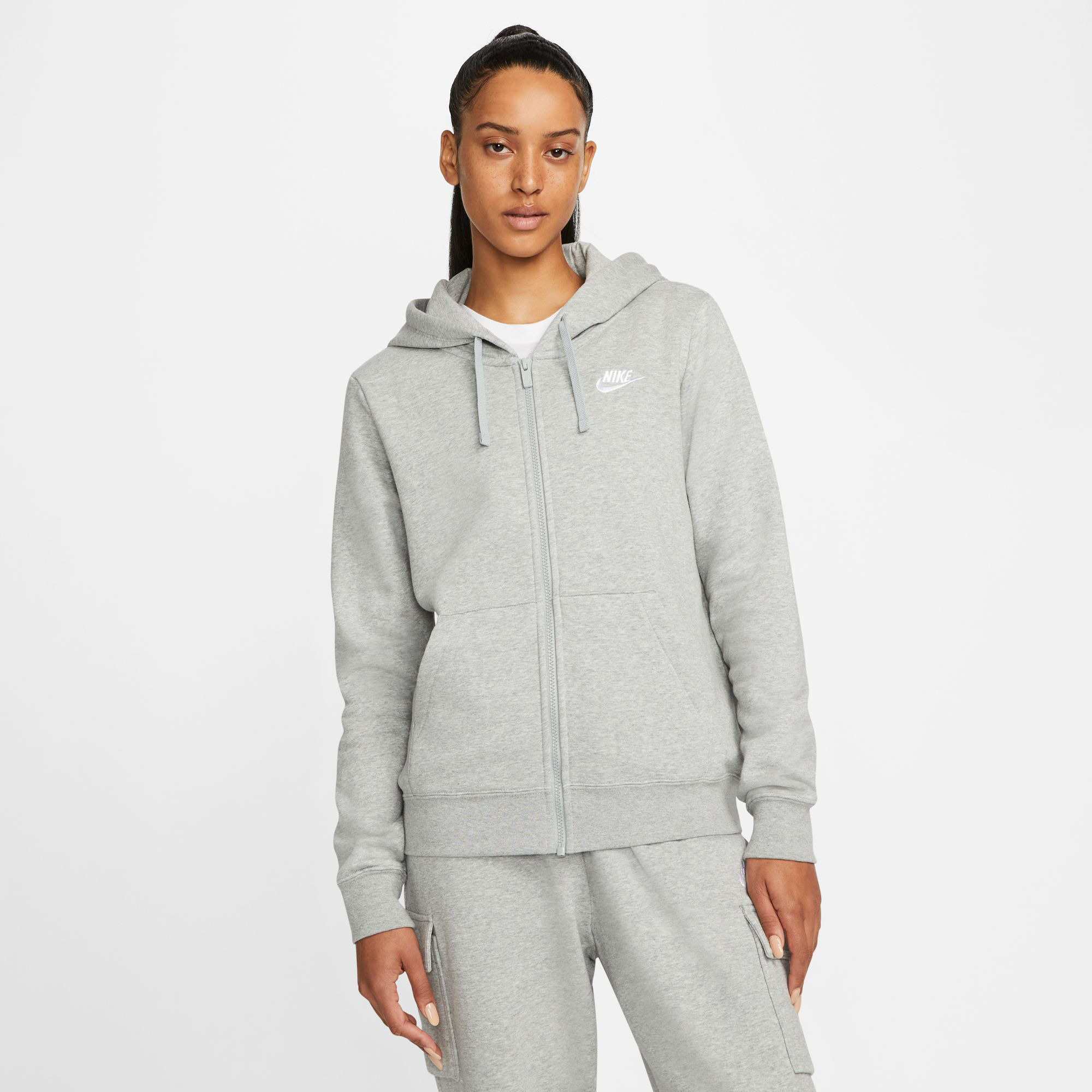 Buy Nike Sportswear Club STD Zip Hoodie Women Lightgrey online Tennis Point UK