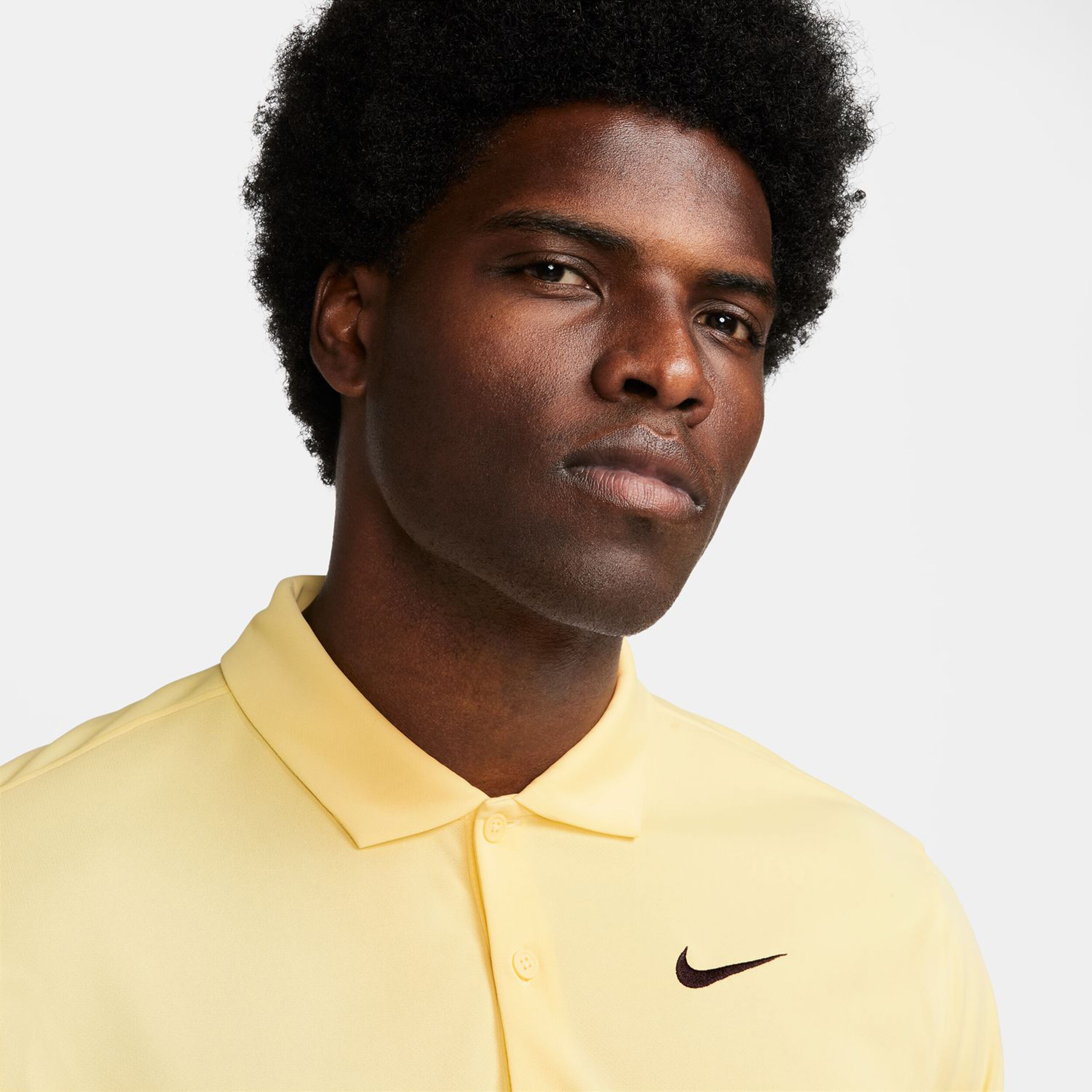 Yellow nike polo hot sale