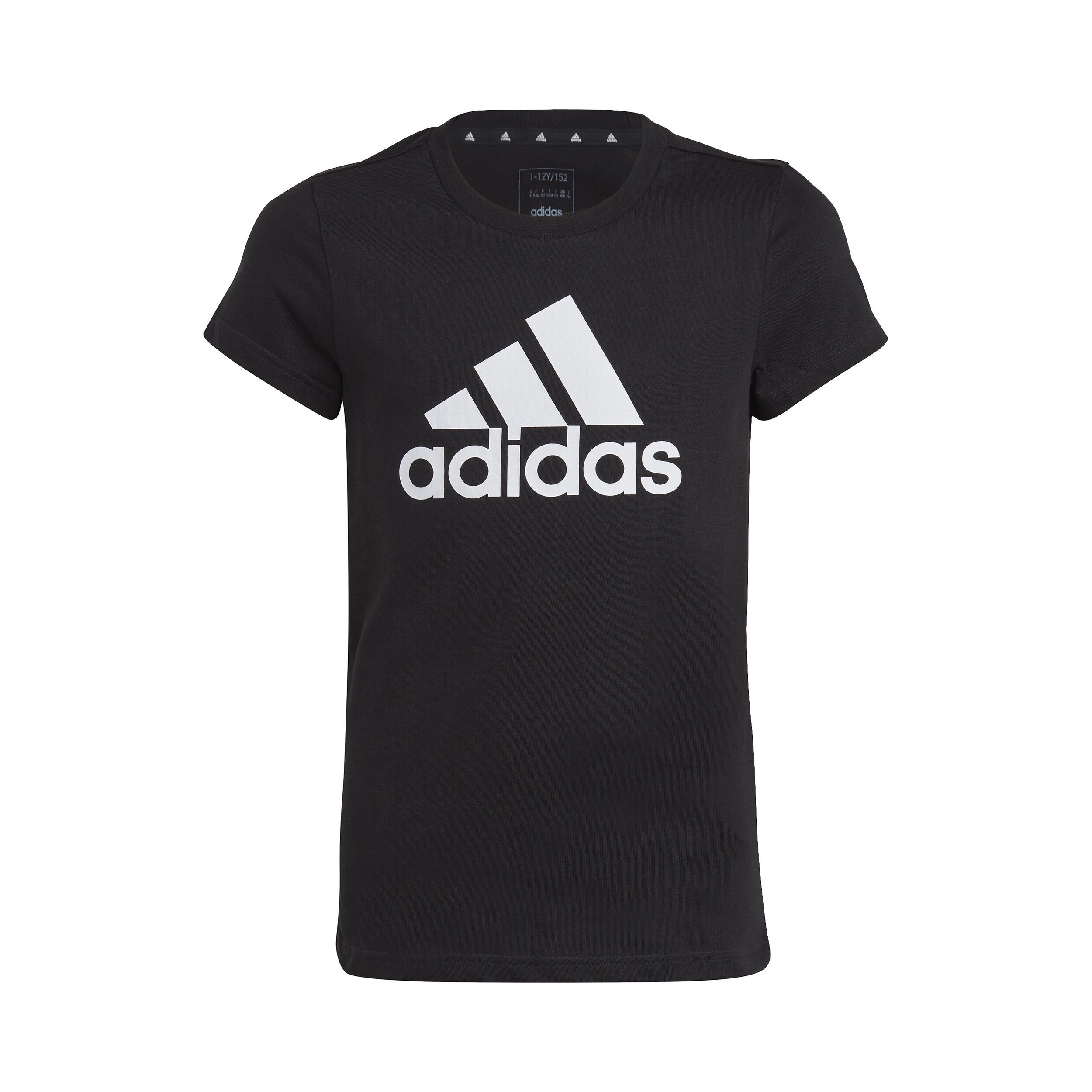 Essentials Big Logo T Shirt Girls Black White