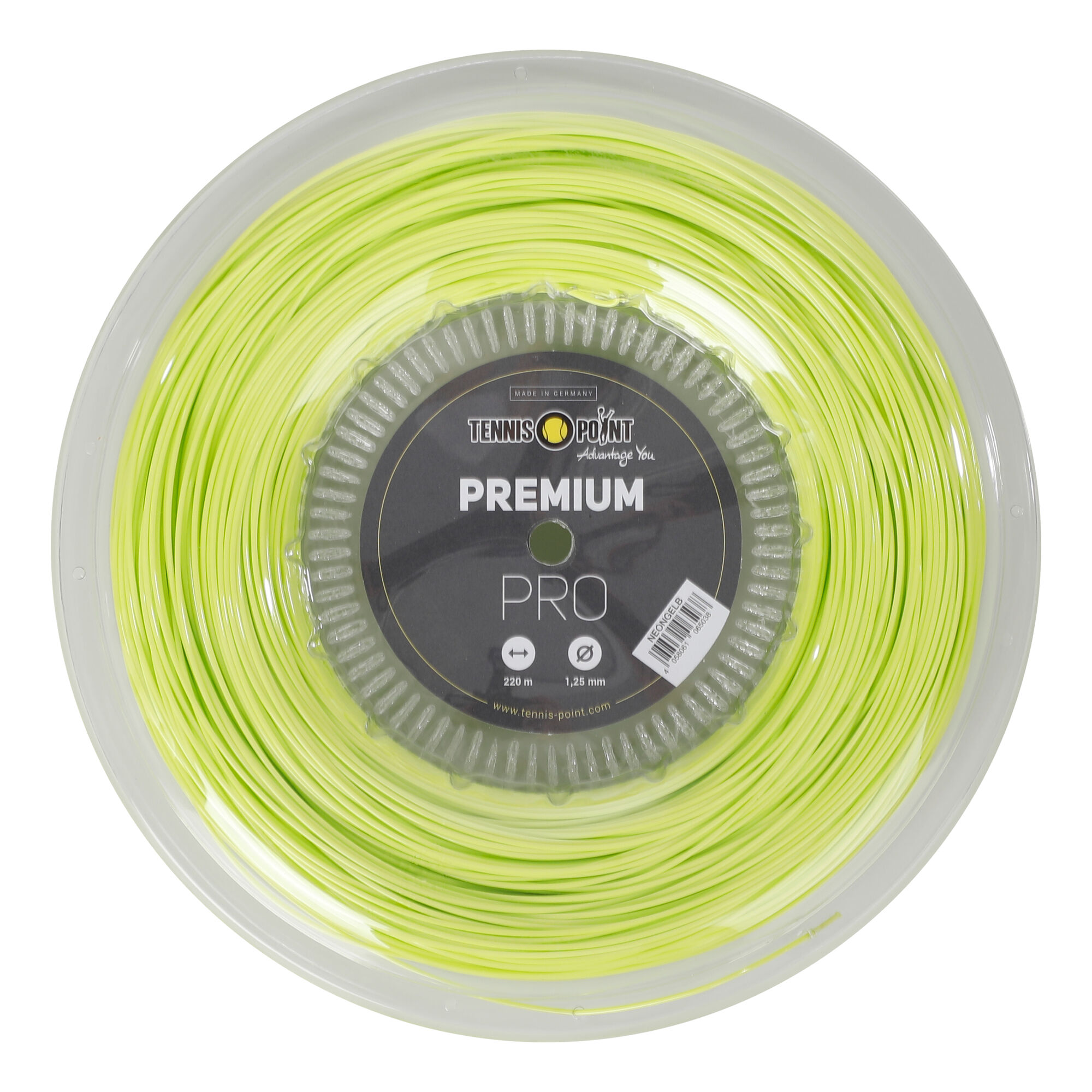 Buy TennisPoint Premium Pro String Reel 220m Lime online Tennis Point UK