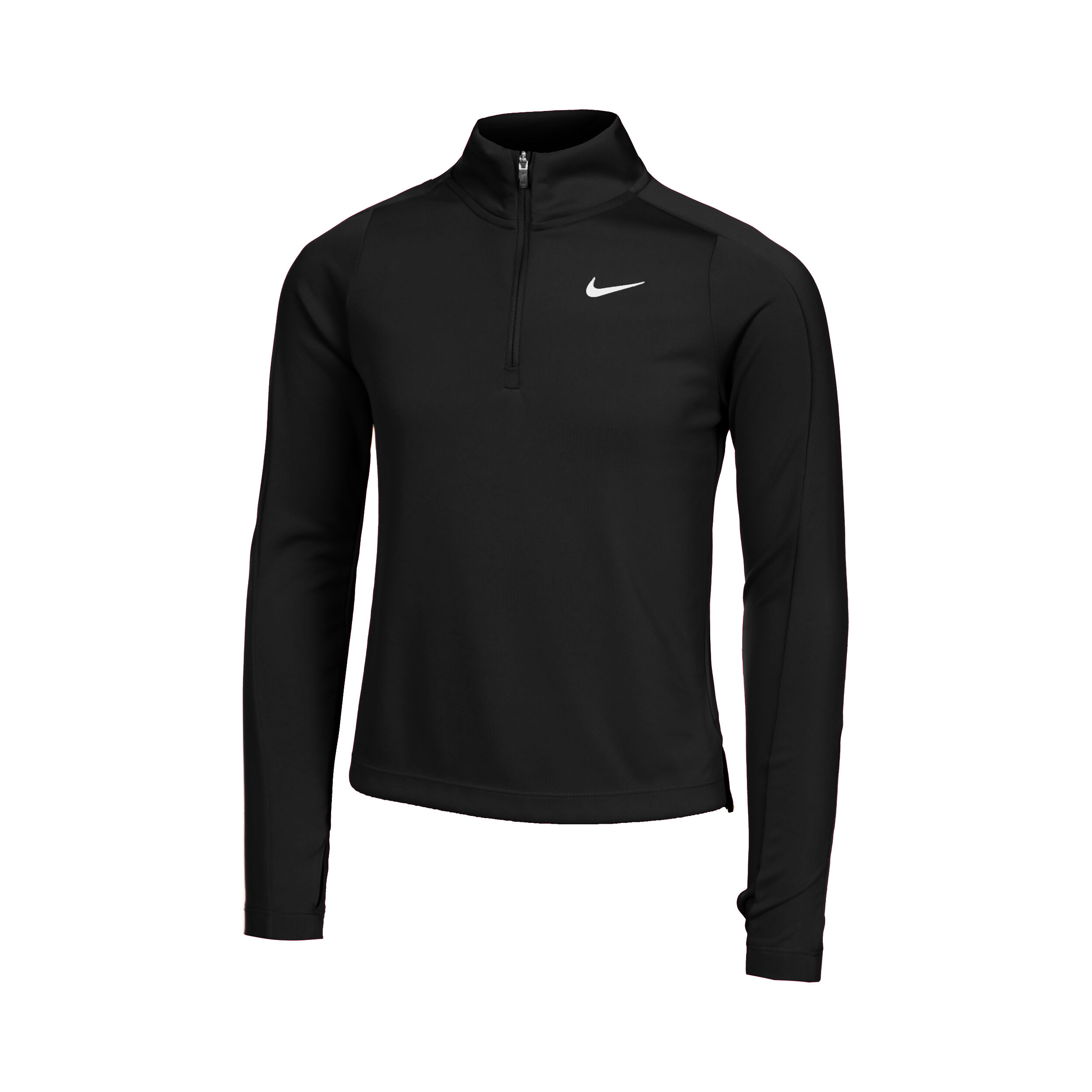 Nike half zip top women's black deals