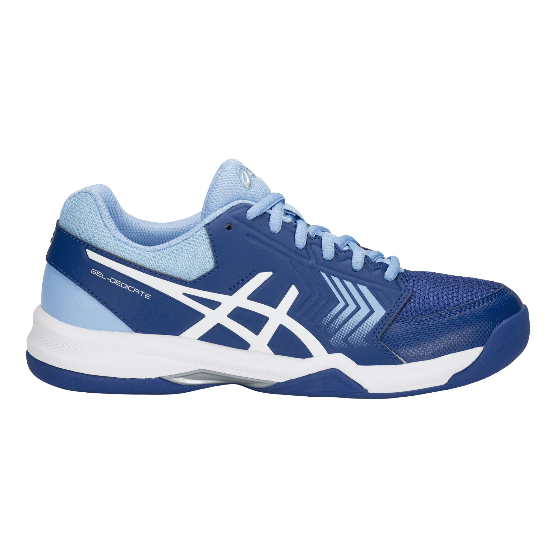 Gel Dedicate 5 Indoor Carpet Shoe Women Blue Light Blue