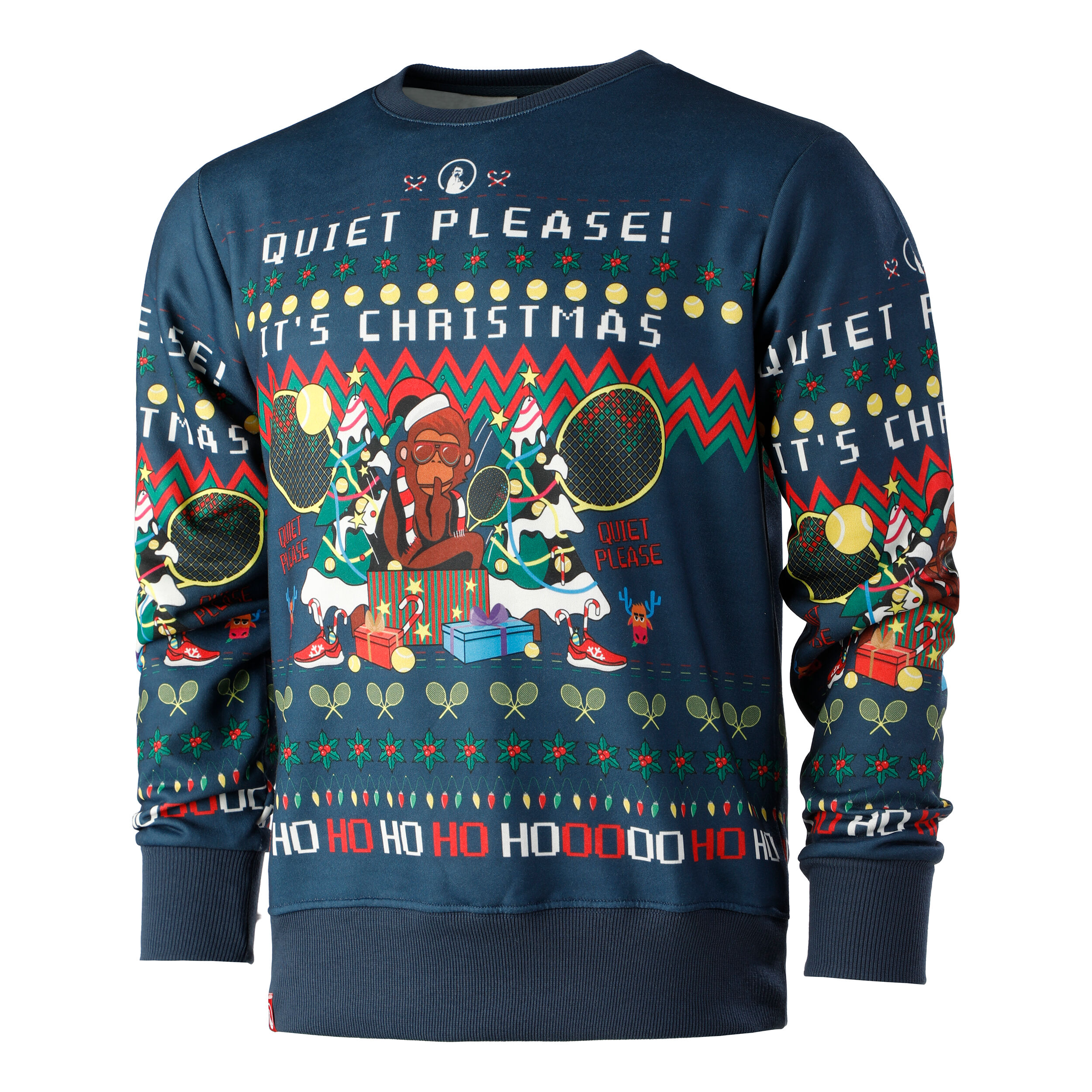 Ugly Christmas Sweatshirt Men Dark Blue Multicoloured